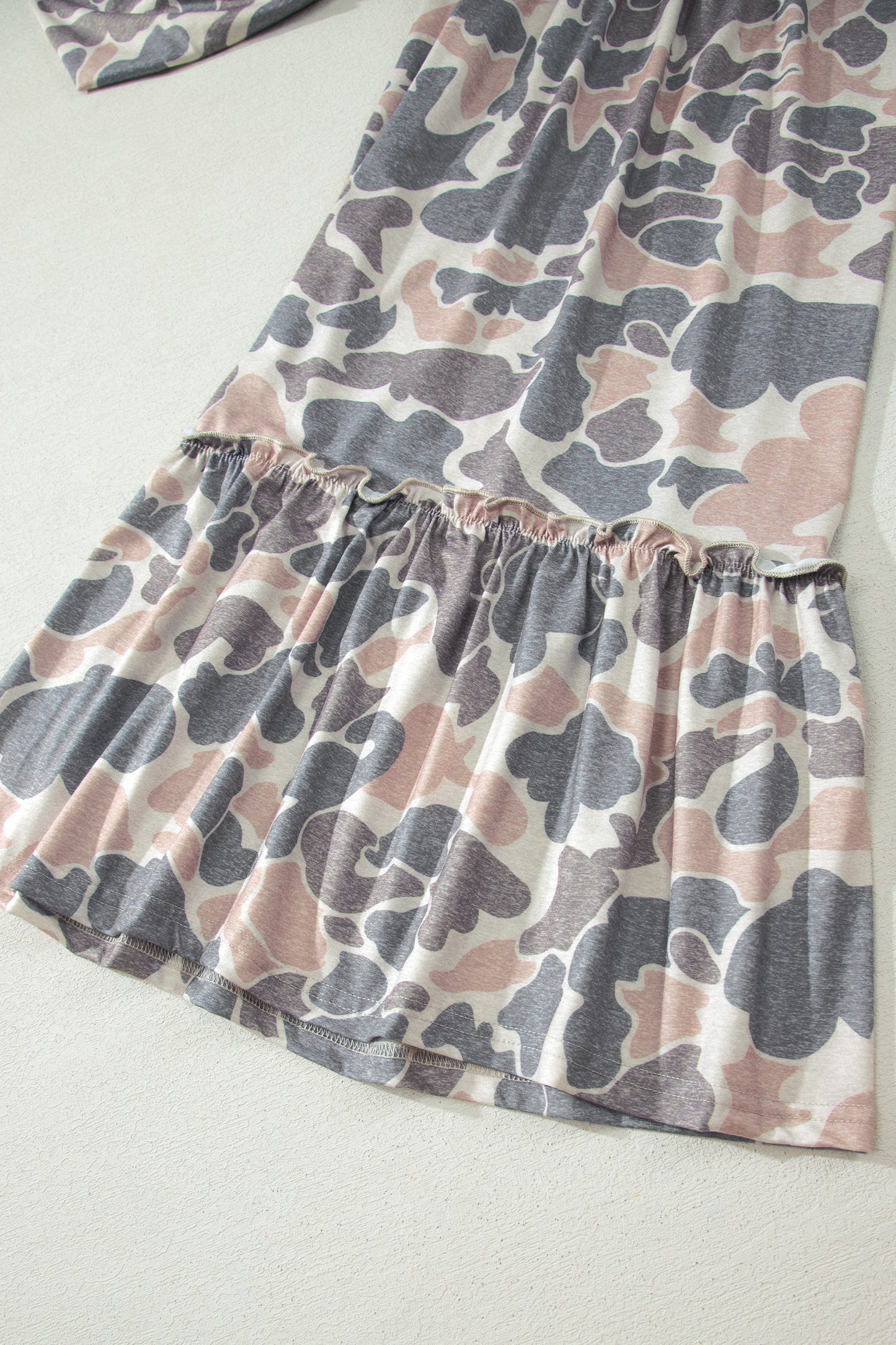 Multicolour Camo Print Wide Leg Casual Pants-Bottoms/Pants & Culotte-[Adult]-[Female]-2022 Online Blue Zone Planet