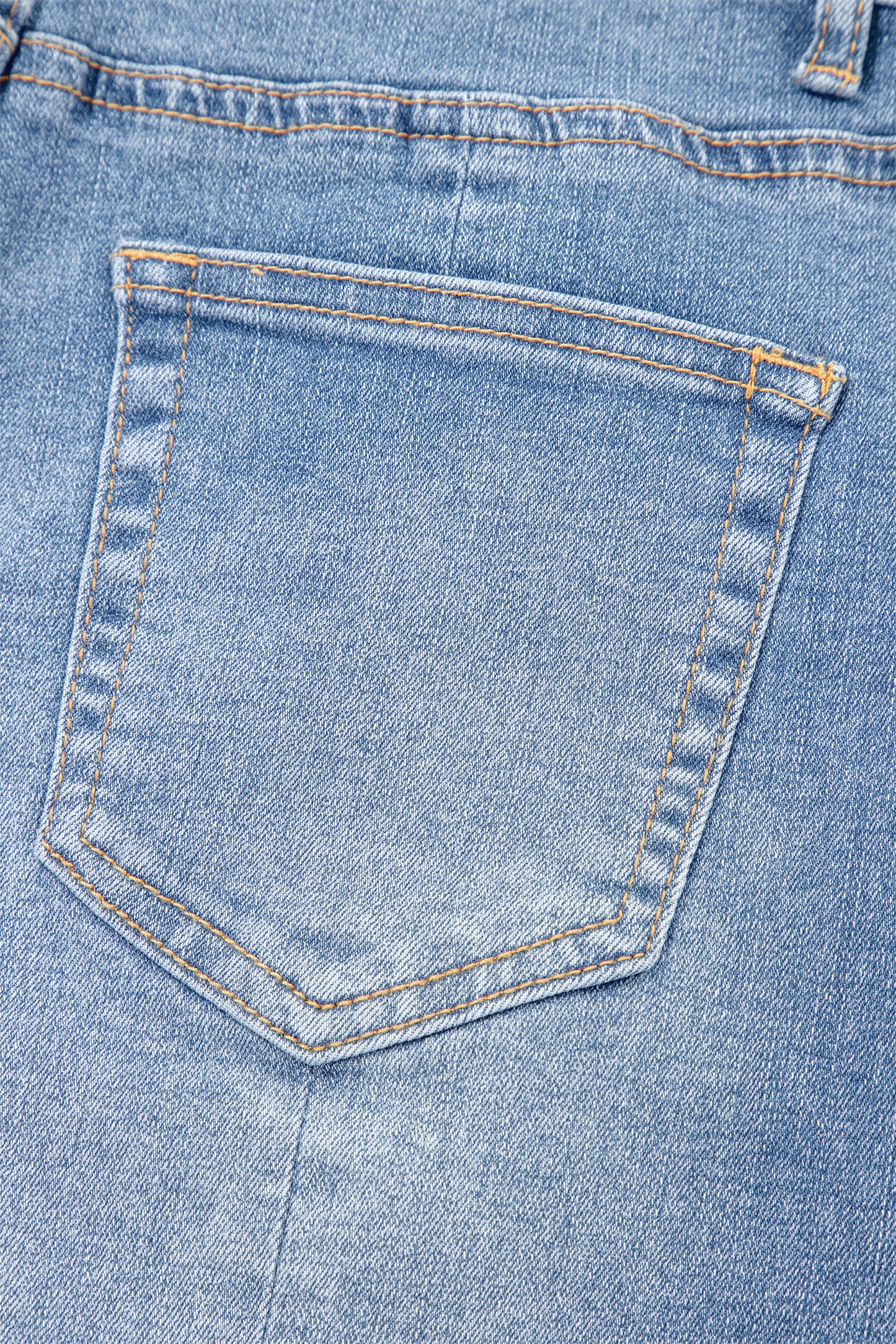 Beau Blue Acid Wash Raw Hem Denim Shorts-Bottoms/Denim Shorts-[Adult]-[Female]-2022 Online Blue Zone Planet