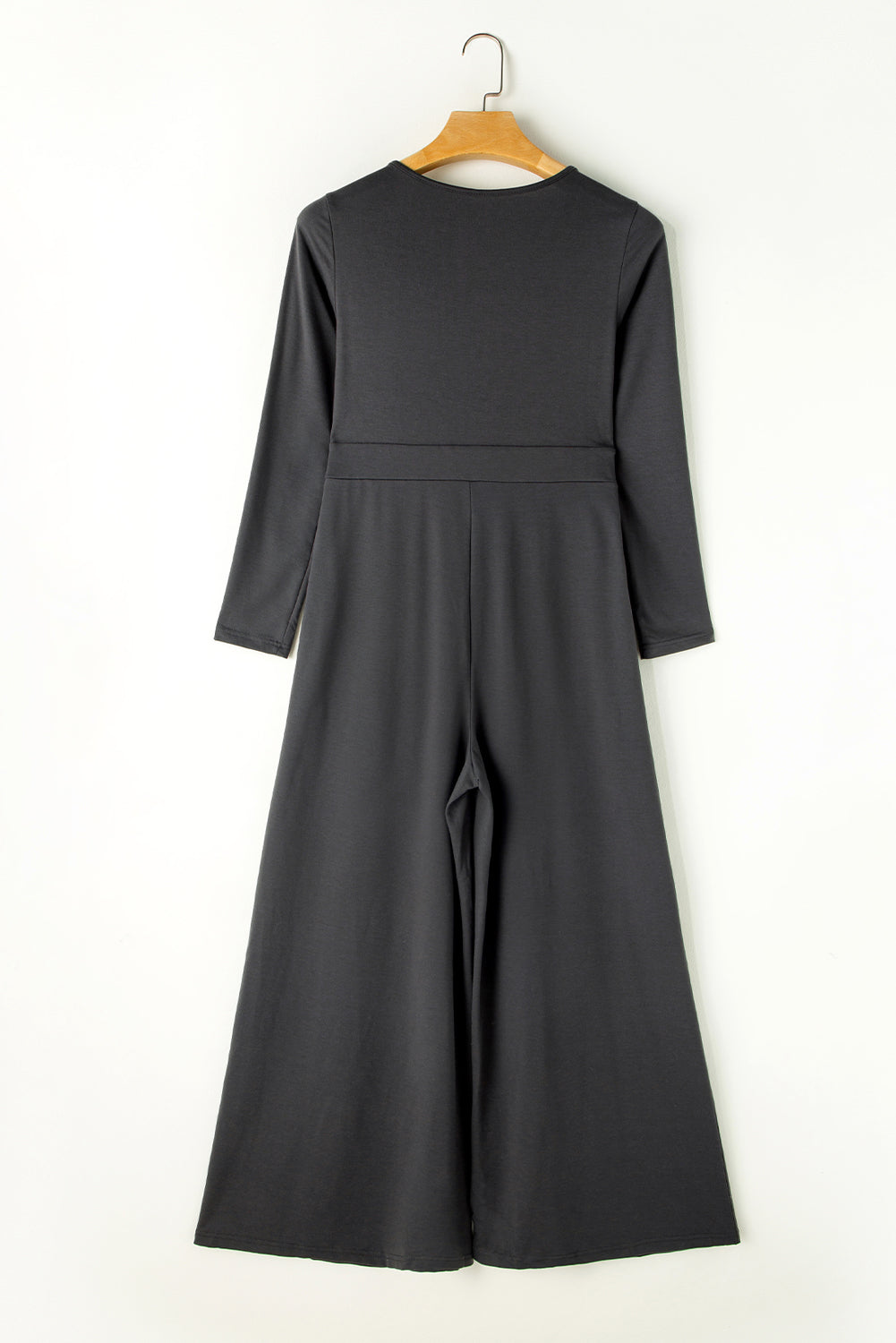 Pocketed Long Sleeve Wide Leg Jumpsuit-TOPS / DRESSES-[Adult]-[Female]-2022 Online Blue Zone Planet