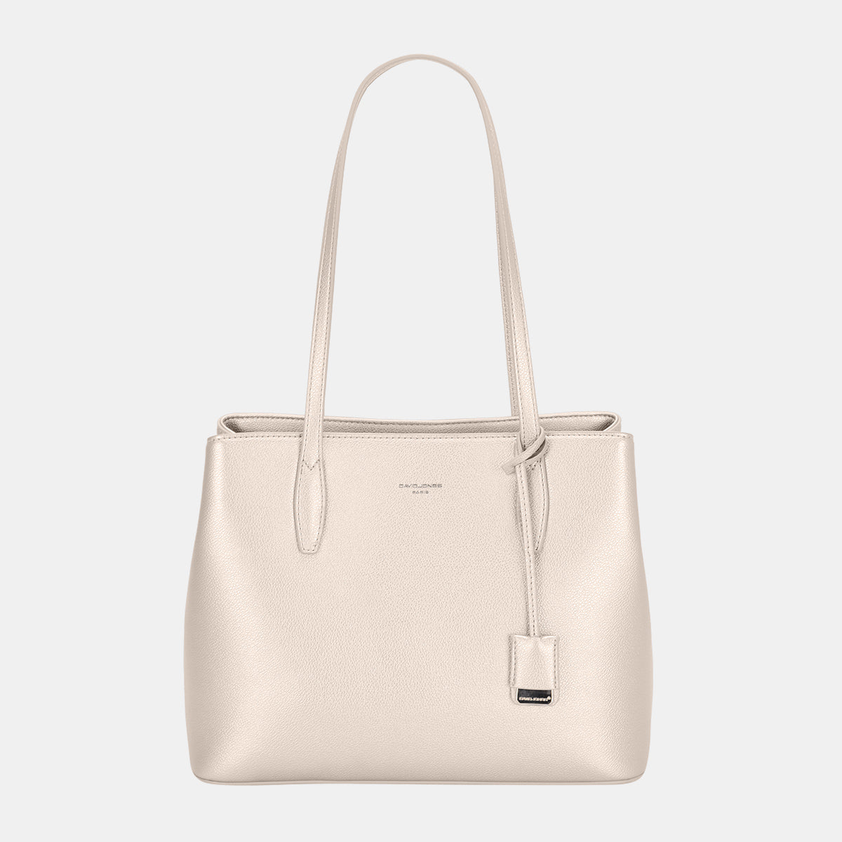 David Jones PU Leather Handbag-HANDBAGS-[Adult]-[Female]-Creamy White-One Size-2022 Online Blue Zone Planet