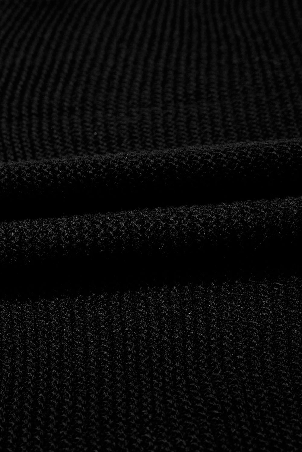 Black Solid Color Sweater Tee With Side Slits-Sweaters & Cardigans/Short Sleeve Sweaters-[Adult]-[Female]-2022 Online Blue Zone Planet