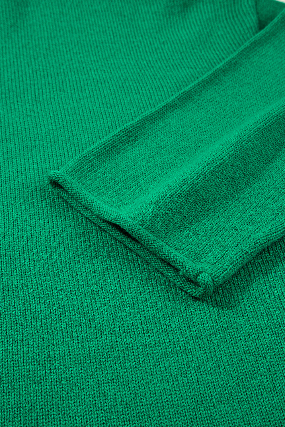 Bright Green Solid Color Knit Button Drop Shoulder Sweater Cardigan-TOPS / DRESSES-[Adult]-[Female]-2022 Online Blue Zone Planet