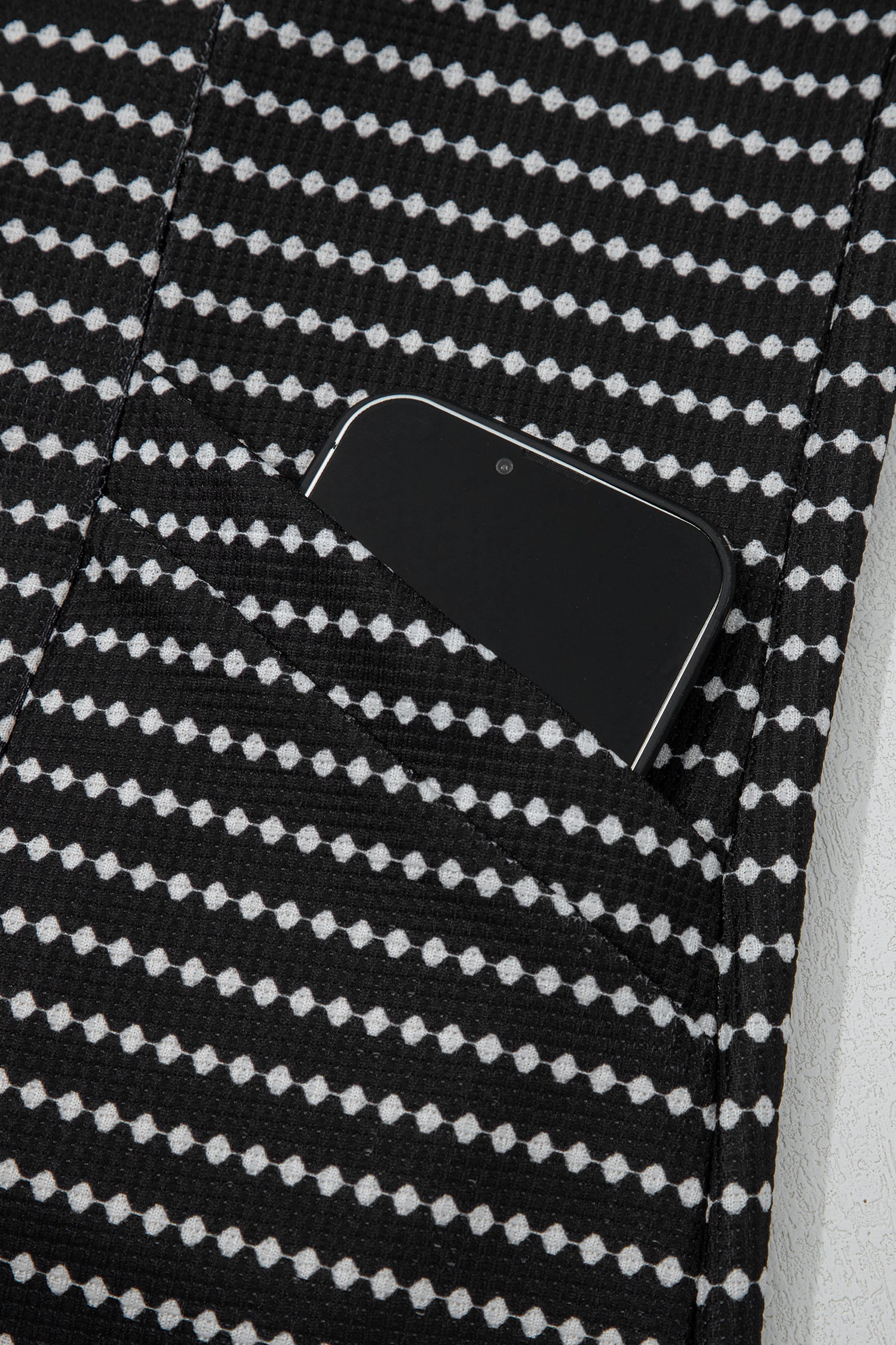 Black Stripe Textured Knit V Neck Flutter Sleeve Shift Mini Dress-TOPS / DRESSES-[Adult]-[Female]-2022 Online Blue Zone Planet