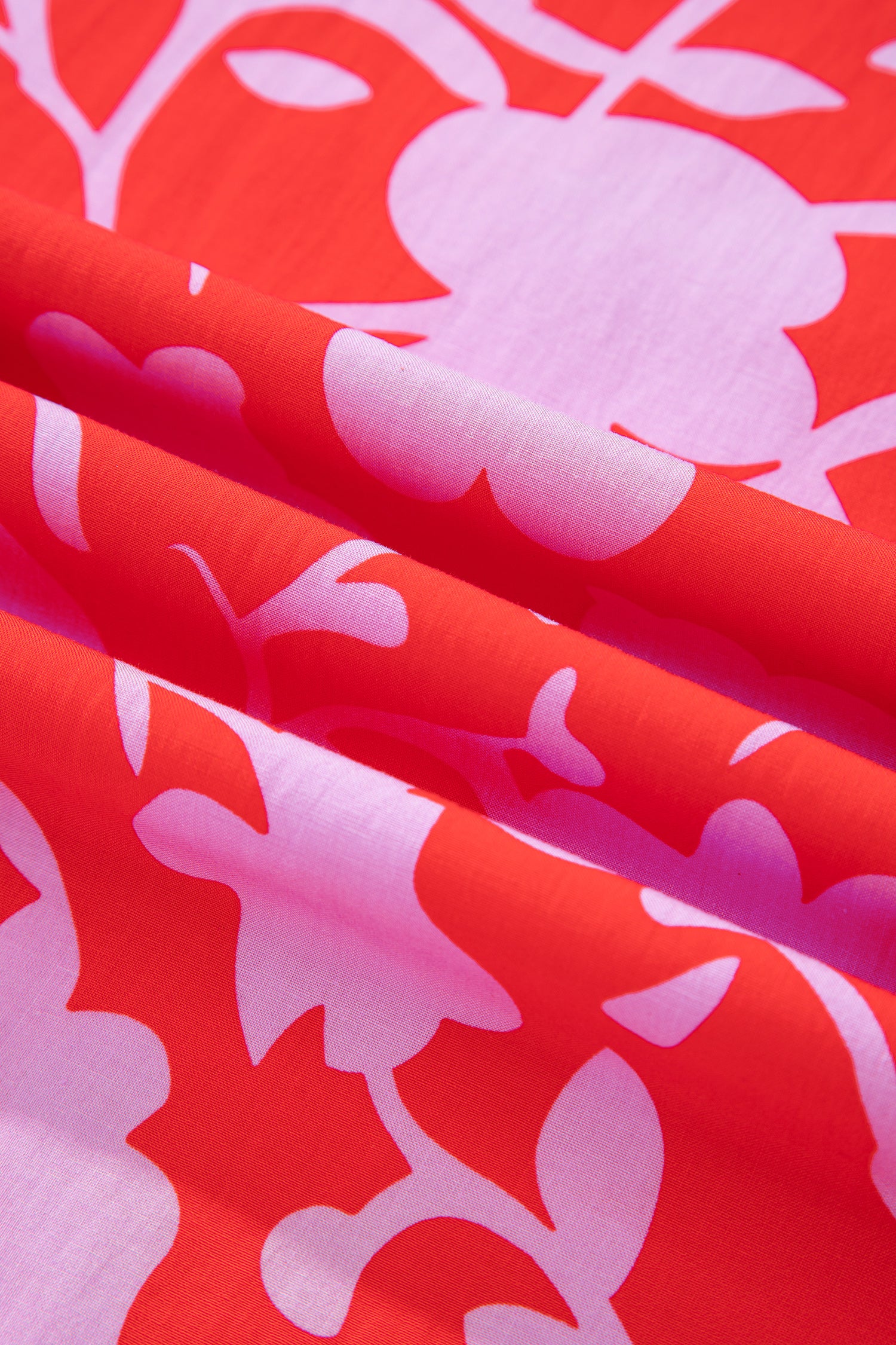 Red Floral Print Split V Neck Cuffed Bracelet Sleeve Blouse-Bracelet-[Adult]-[Female]-2022 Online Blue Zone Planet