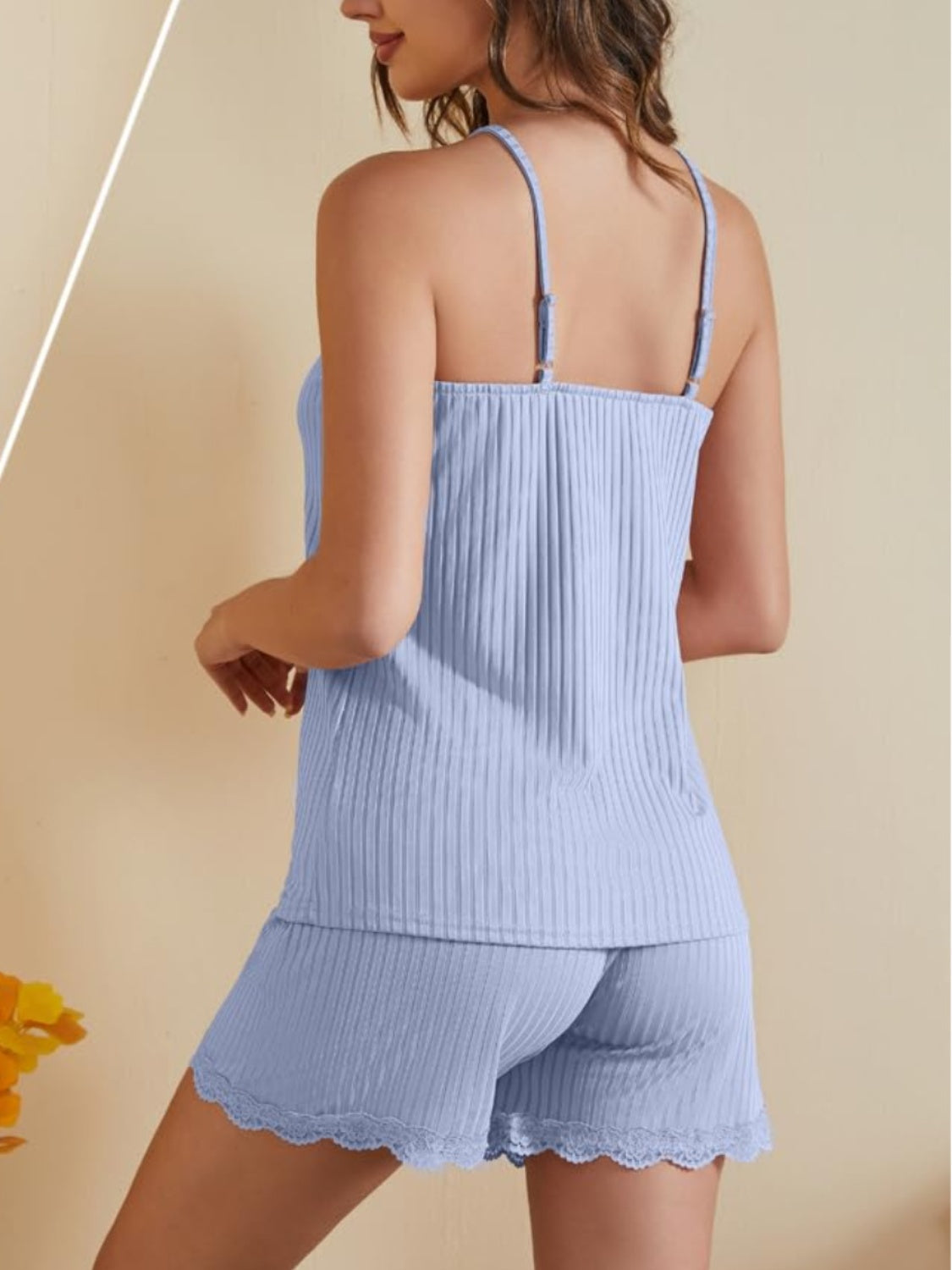 Blue Zone Planet | Ribbed Scoop Neck Top and Shorts Lounge Set-TOPS / DRESSES-[Adult]-[Female]-2022 Online Blue Zone Planet