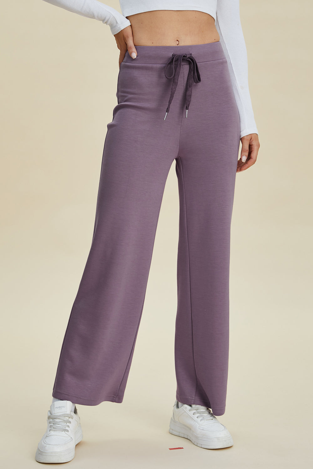 Blue Zone Planet | Basic Bae Full Size Air Scuba Drawstring Wide Leg Pants-BOTTOMS SIZES SMALL MEDIUM LARGE-[Adult]-[Female]-Mauve-S-2022 Online Blue Zone Planet