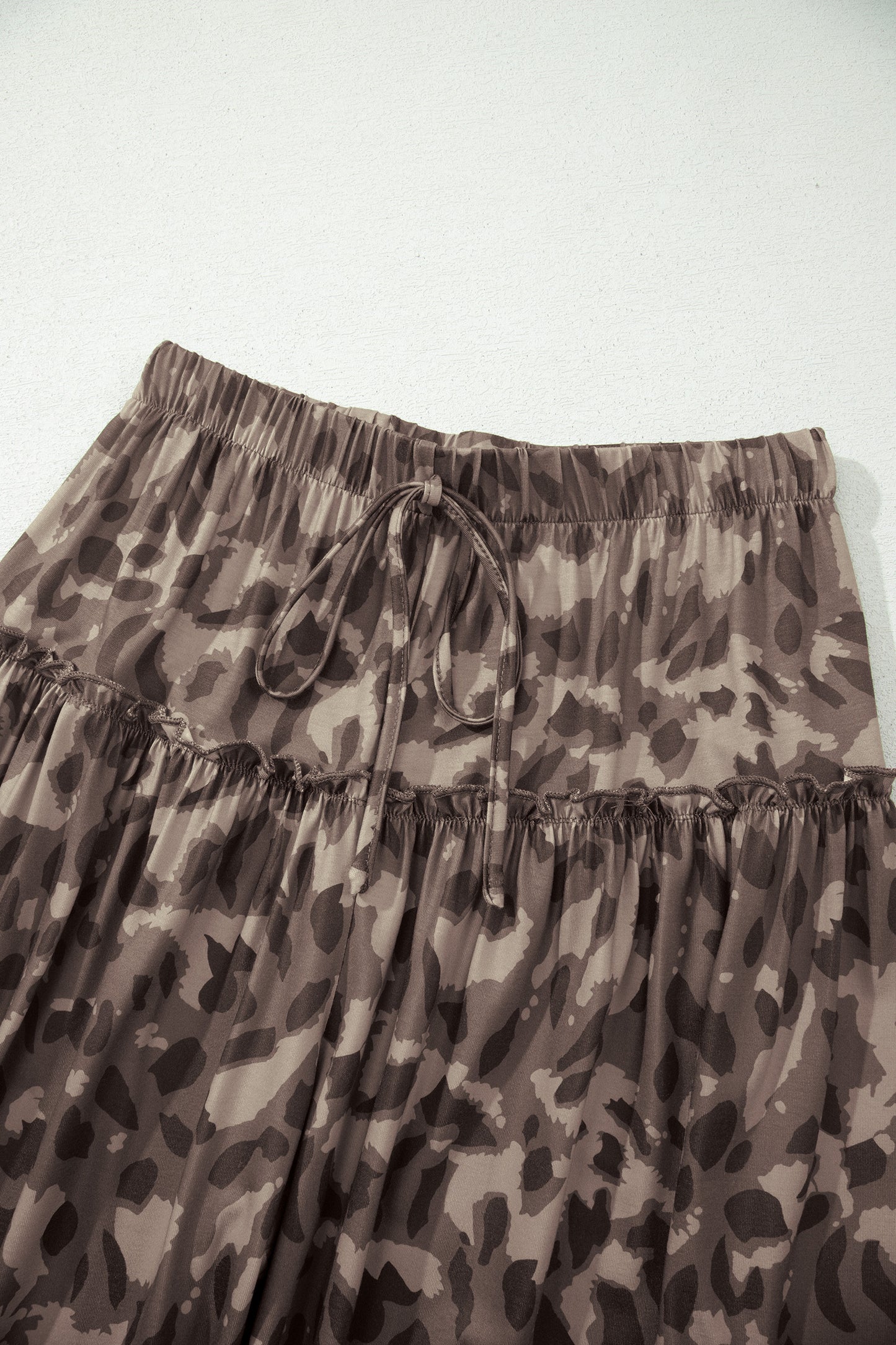 Multicolour Camo Print Wide Leg Casual Pants-Bottoms/Pants & Culotte-[Adult]-[Female]-2022 Online Blue Zone Planet