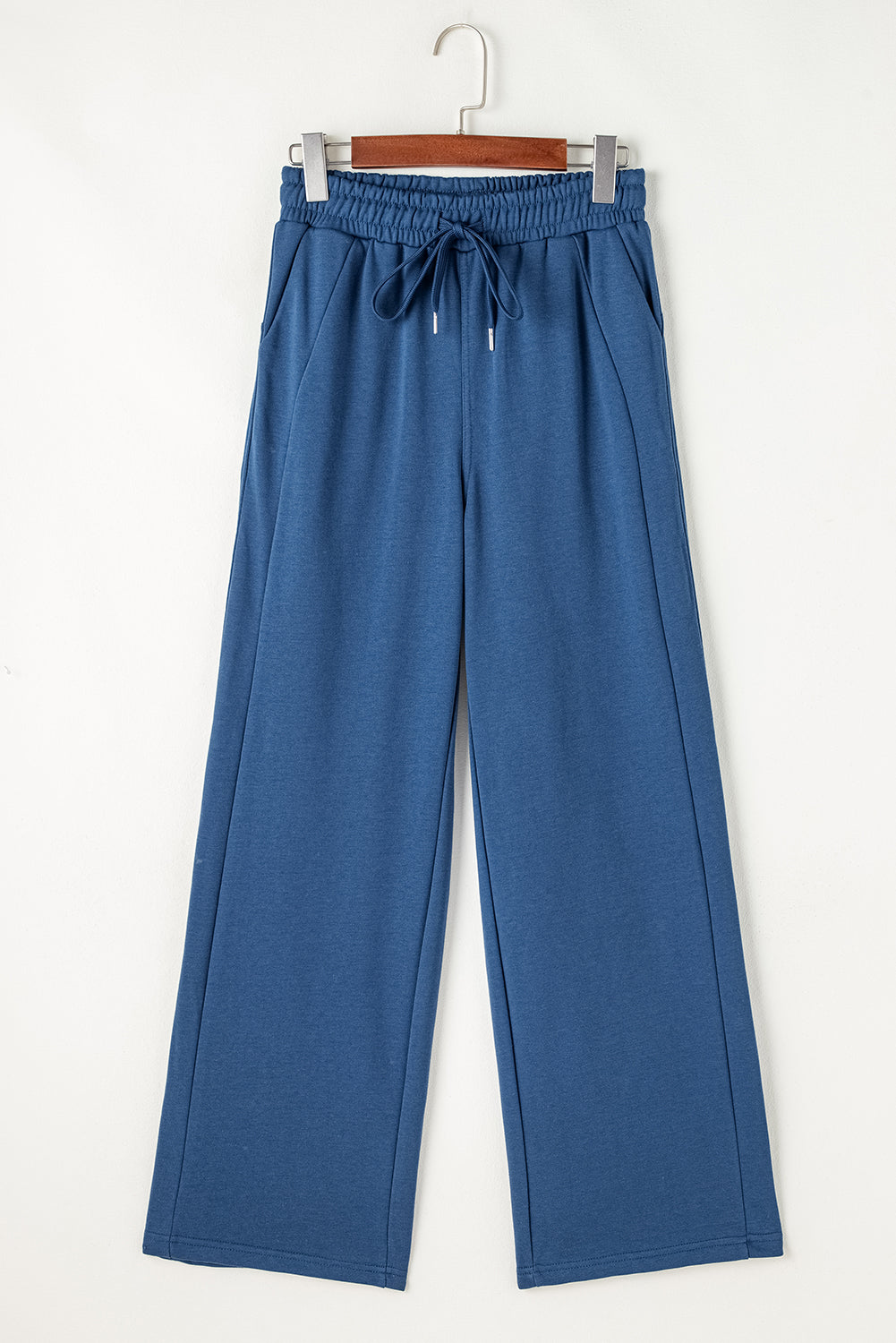 Drawstring Elastic Waist Straight Leg Pants-BOTTOMS SIZES SMALL MEDIUM LARGE-[Adult]-[Female]-2022 Online Blue Zone Planet