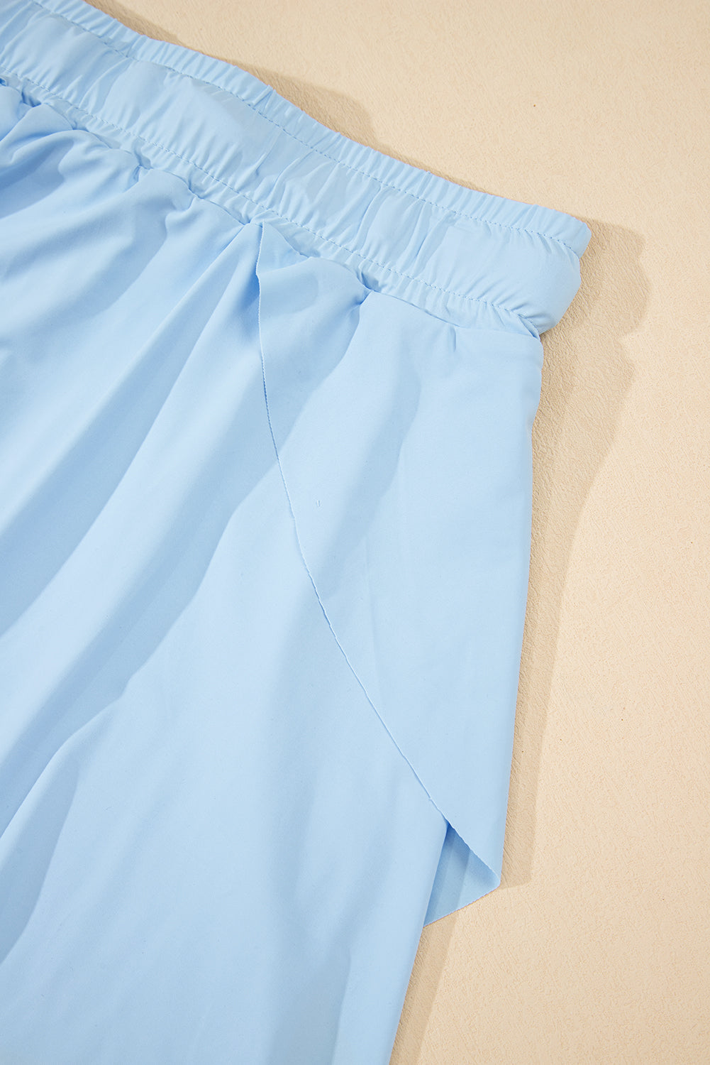 Sky Blue Drawstring High Waist Lined Tennis Skorts-Bottoms/Skirts & Petticoat-[Adult]-[Female]-2022 Online Blue Zone Planet