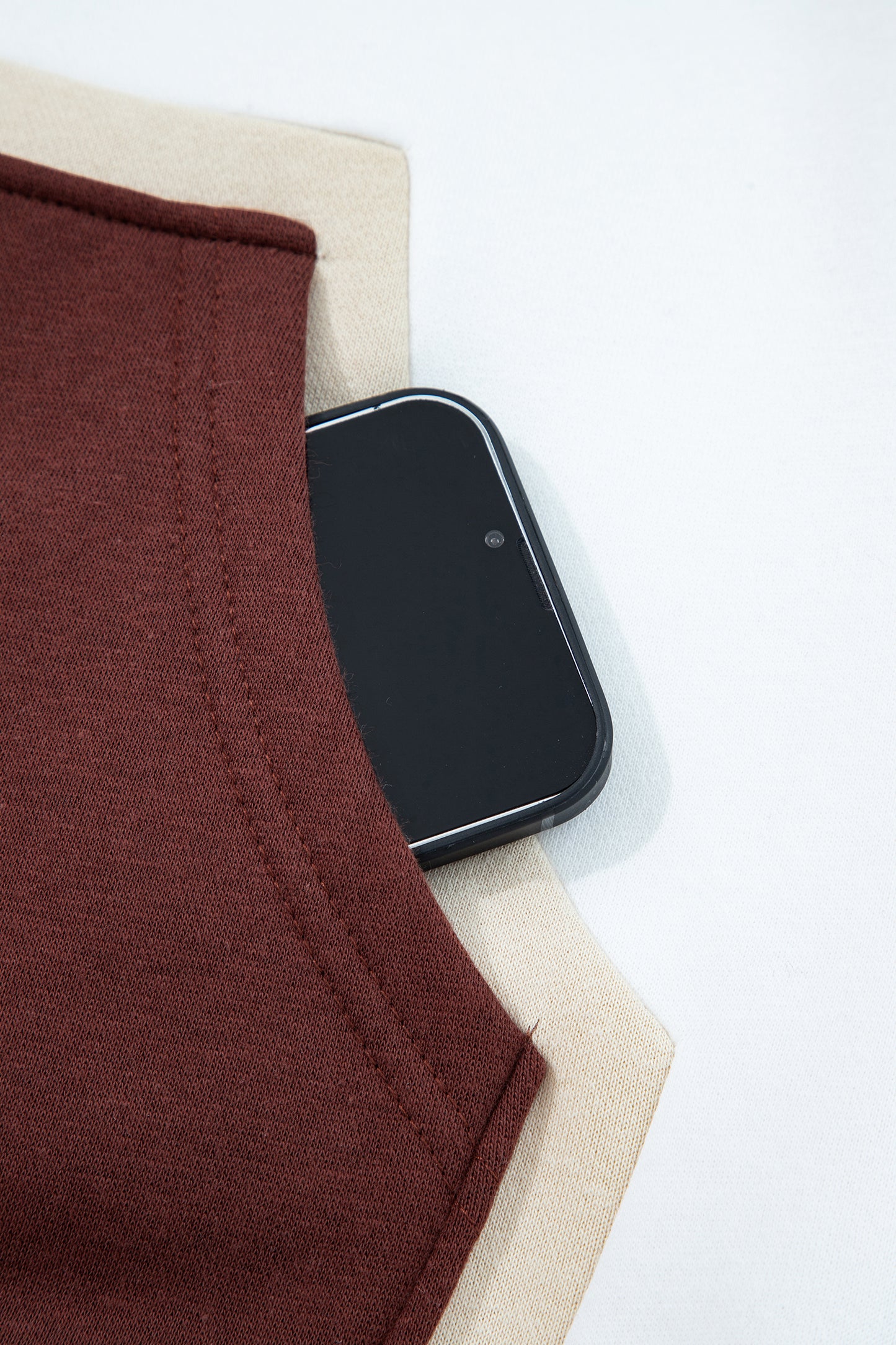 Coffee Color Block Patchwork Athleisure Hooded Sweatshirt-Tops / Dresses-[Adult]-[Female]-2022 Online Blue Zone Planet