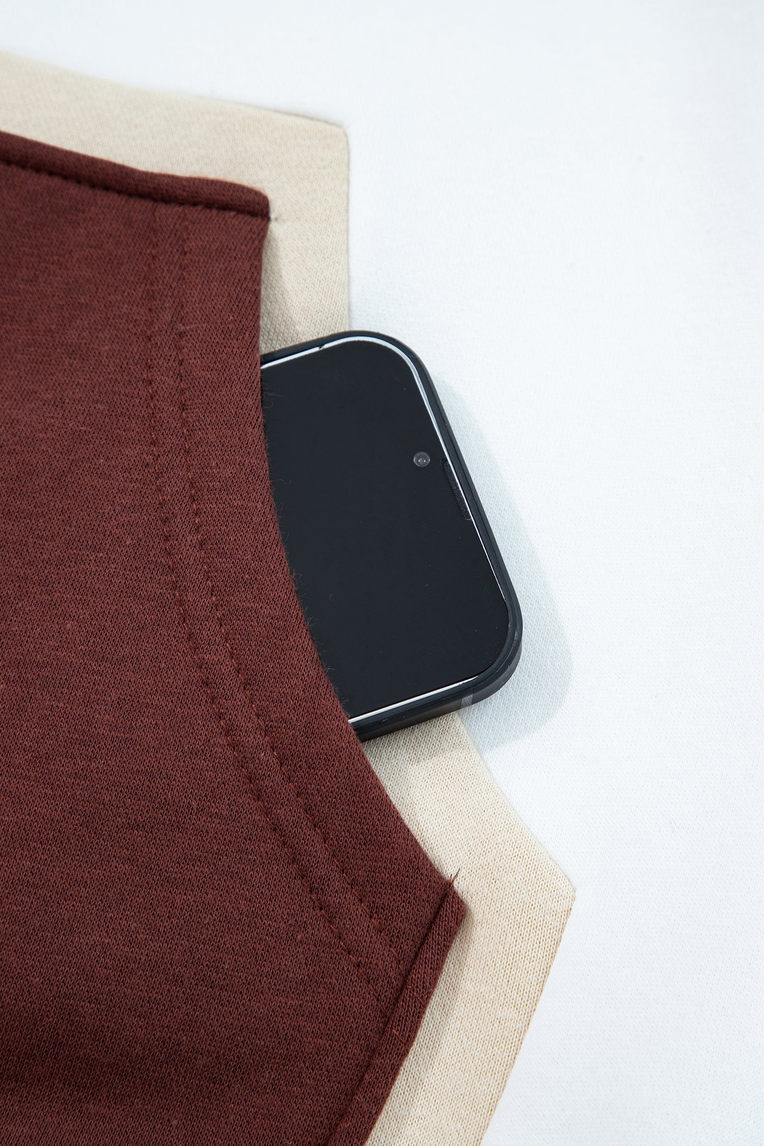 Coffee Color Block Patchwork Athleisure Hooded Sweatshirt-Tops / Dresses-[Adult]-[Female]-2022 Online Blue Zone Planet