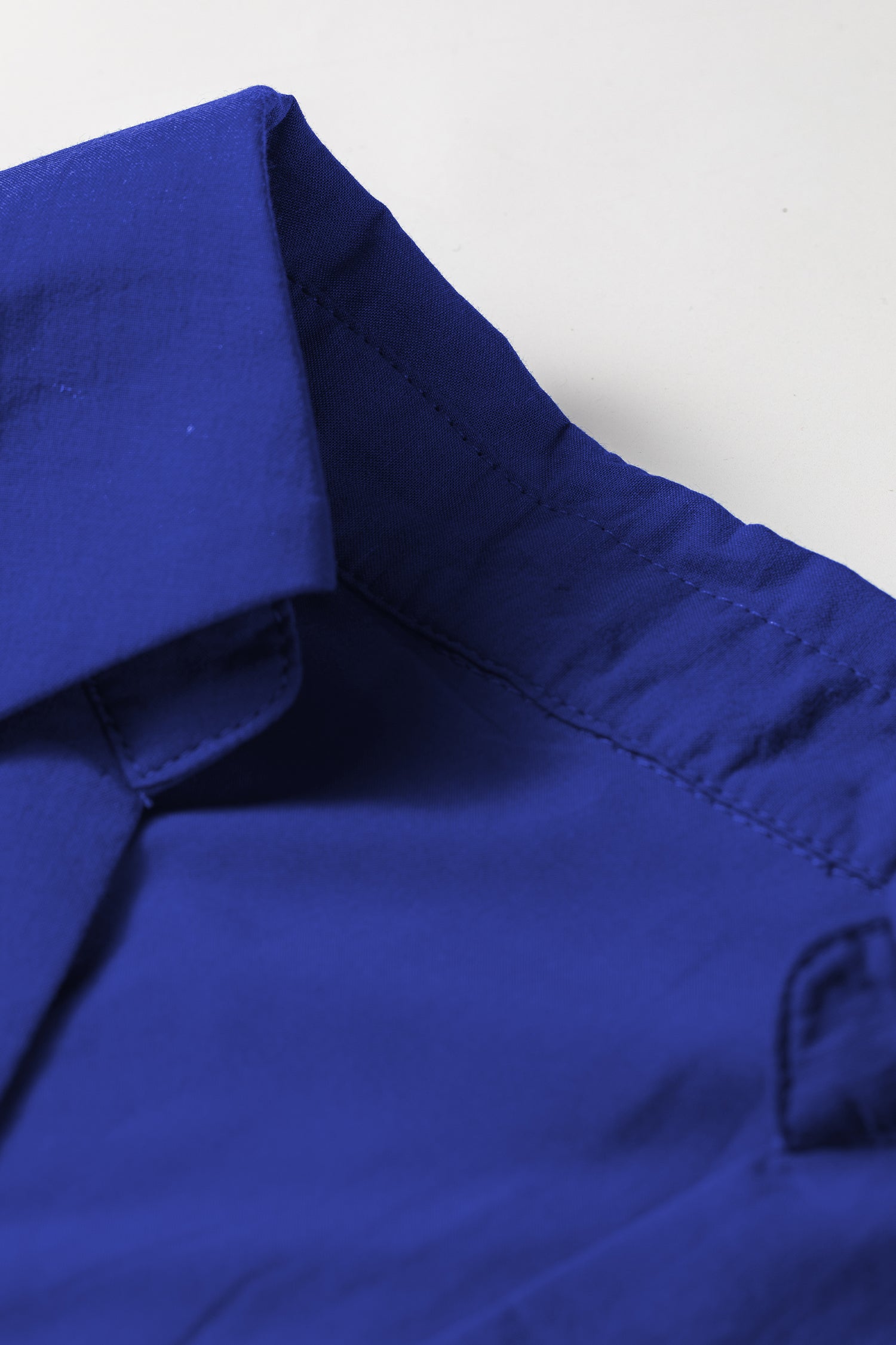 Dark Blue Solid Color Eyelet Embroidered T Shirt Mini Dress-TOPS / DRESSES-[Adult]-[Female]-2022 Online Blue Zone Planet