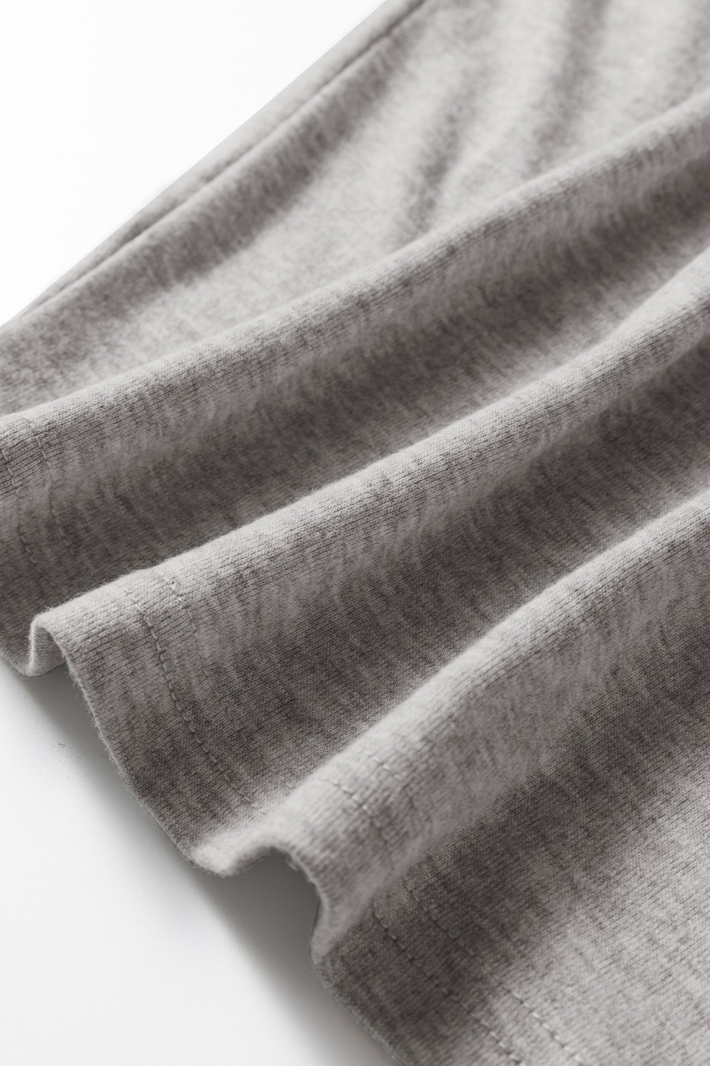 Light Grey Solid Color Extended Cuffs Long Sleeve Top-Tops/Long Sleeve Tops-[Adult]-[Female]-2022 Online Blue Zone Planet