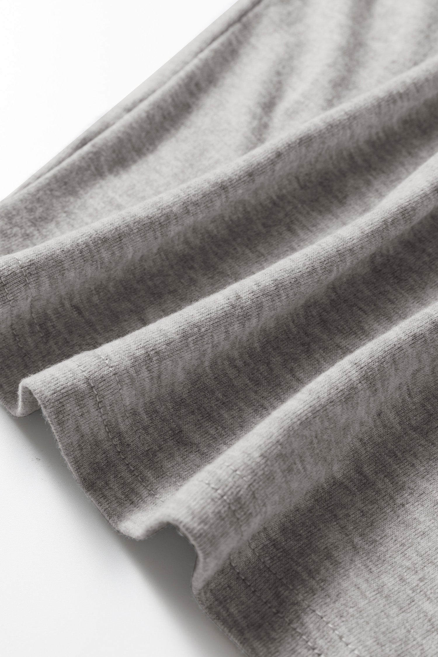 Light Grey Solid Color Extended Cuffs Long Sleeve Top-Tops/Long Sleeve Tops-[Adult]-[Female]-2022 Online Blue Zone Planet