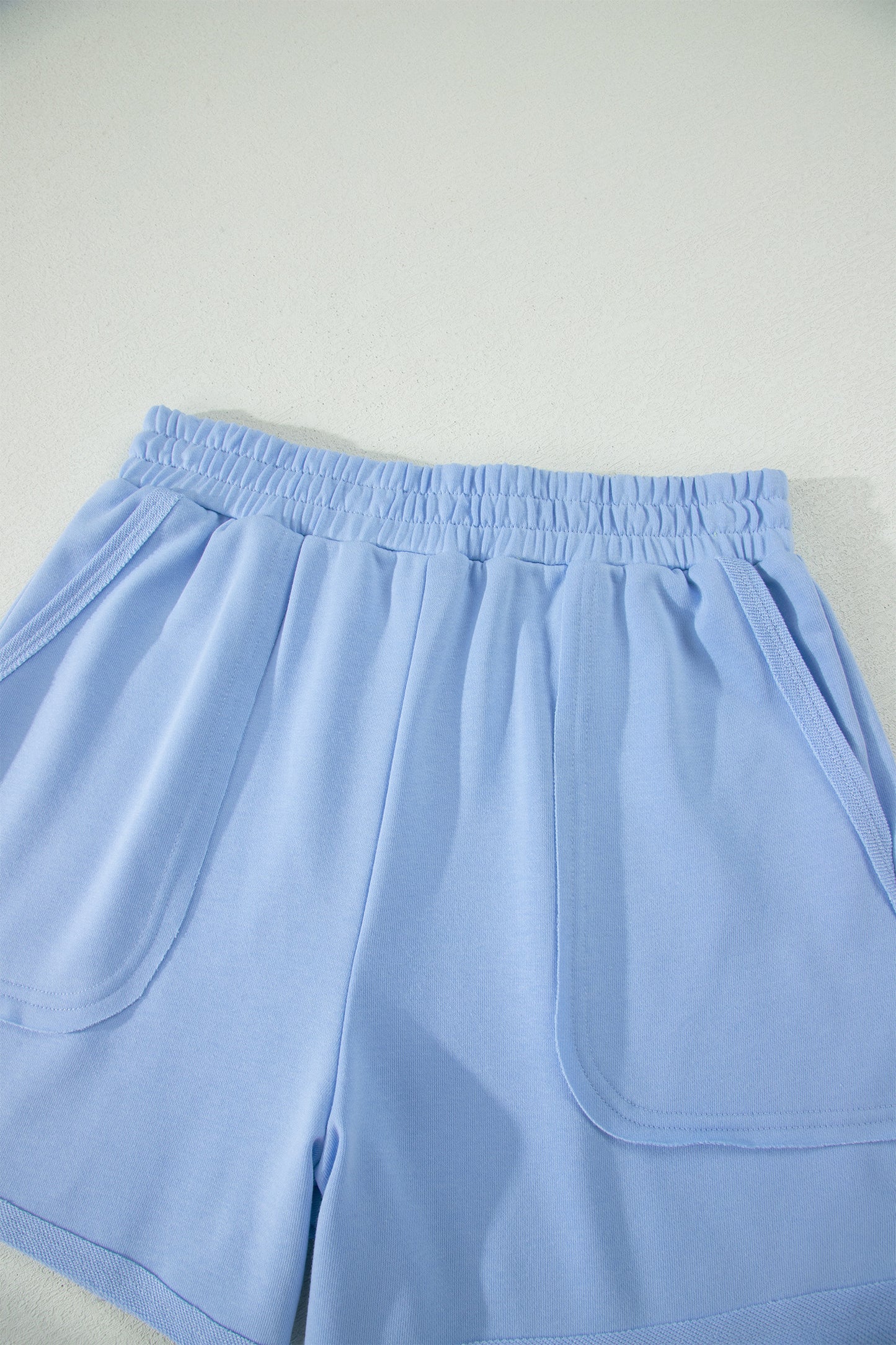 Banana Cream Loose Polo Tee Elastic Waist 2pcs Short Set-Two Piece Sets/Short Sets-[Adult]-[Female]-2022 Online Blue Zone Planet