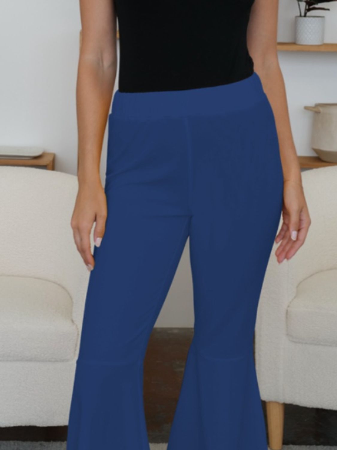 High-Low Bootcut Pants-BOTTOMS SIZES SMALL MEDIUM LARGE-[Adult]-[Female]-2022 Online Blue Zone Planet