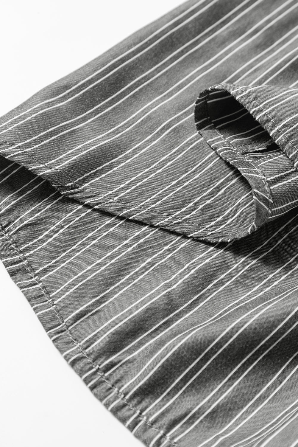 Black Stripe Button Up Oversized Casual Shirt-Tops/Blouses & Shirts-[Adult]-[Female]-2022 Online Blue Zone Planet