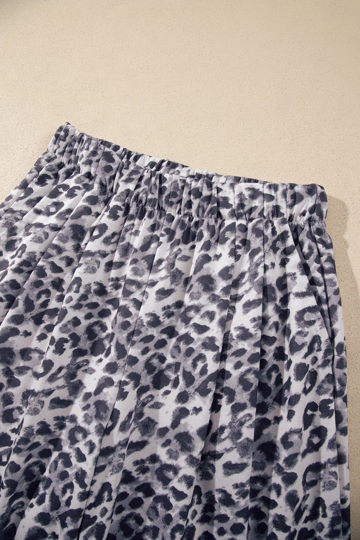 Multicolour Leopard Print Wide Leg Full Length Pants-Bottoms/Pants & Culotte-[Adult]-[Female]-2022 Online Blue Zone Planet
