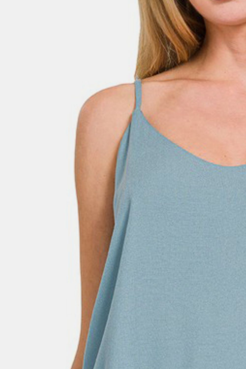 Zenana Two Layered Spaghetti Strap Cami-TOPS / DRESSES-[Adult]-[Female]-2022 Online Blue Zone Planet