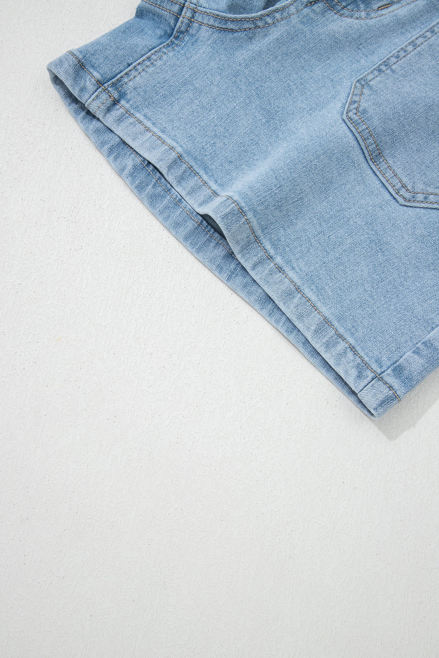 Myosotis High Rise Patch Pocket Denim Shorts-Bottoms/Denim Shorts-[Adult]-[Female]-2022 Online Blue Zone Planet