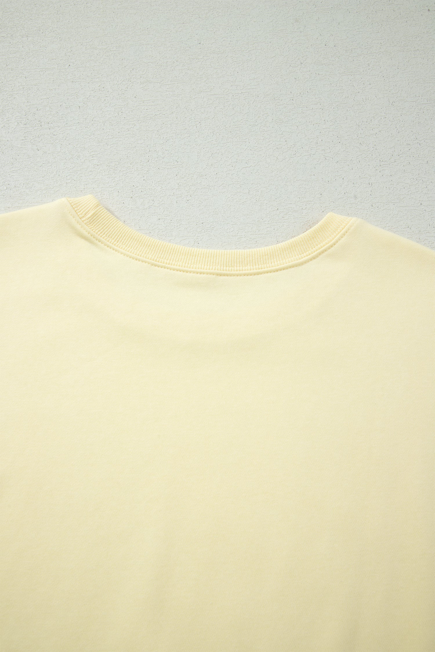 Yellow Cream Solid Color Tee Drawstring Shorts Comfy 2pcs Set-Two Piece Sets/Short Sets-[Adult]-[Female]-2022 Online Blue Zone Planet