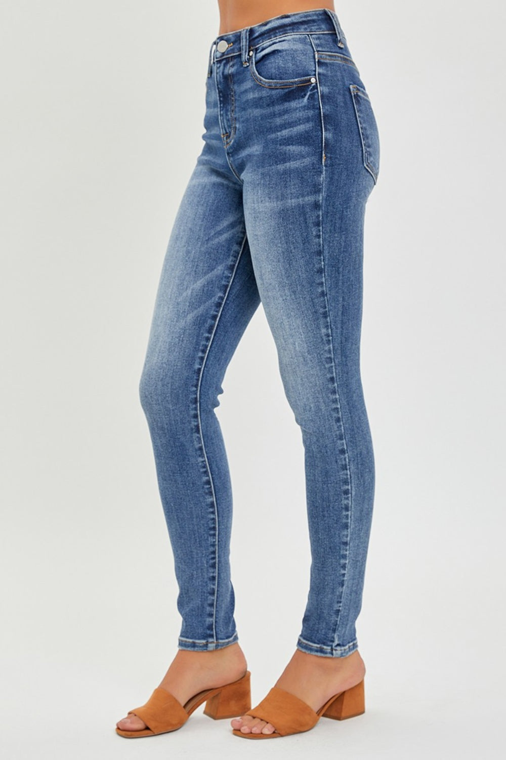 RISEN Full Size Mid Rise Ankle Skinny Jeans-BOTTOMS SIZES SMALL MEDIUM LARGE-[Adult]-[Female]-2022 Online Blue Zone Planet