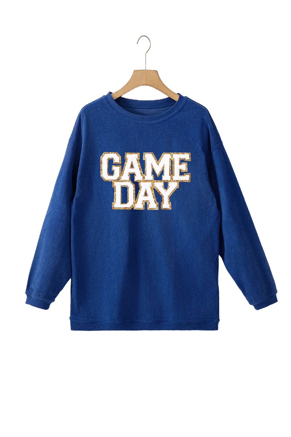 GAME DAY Round Neck Long Sleeve Sweatshirt-TOPS / DRESSES-[Adult]-[Female]-2022 Online Blue Zone Planet