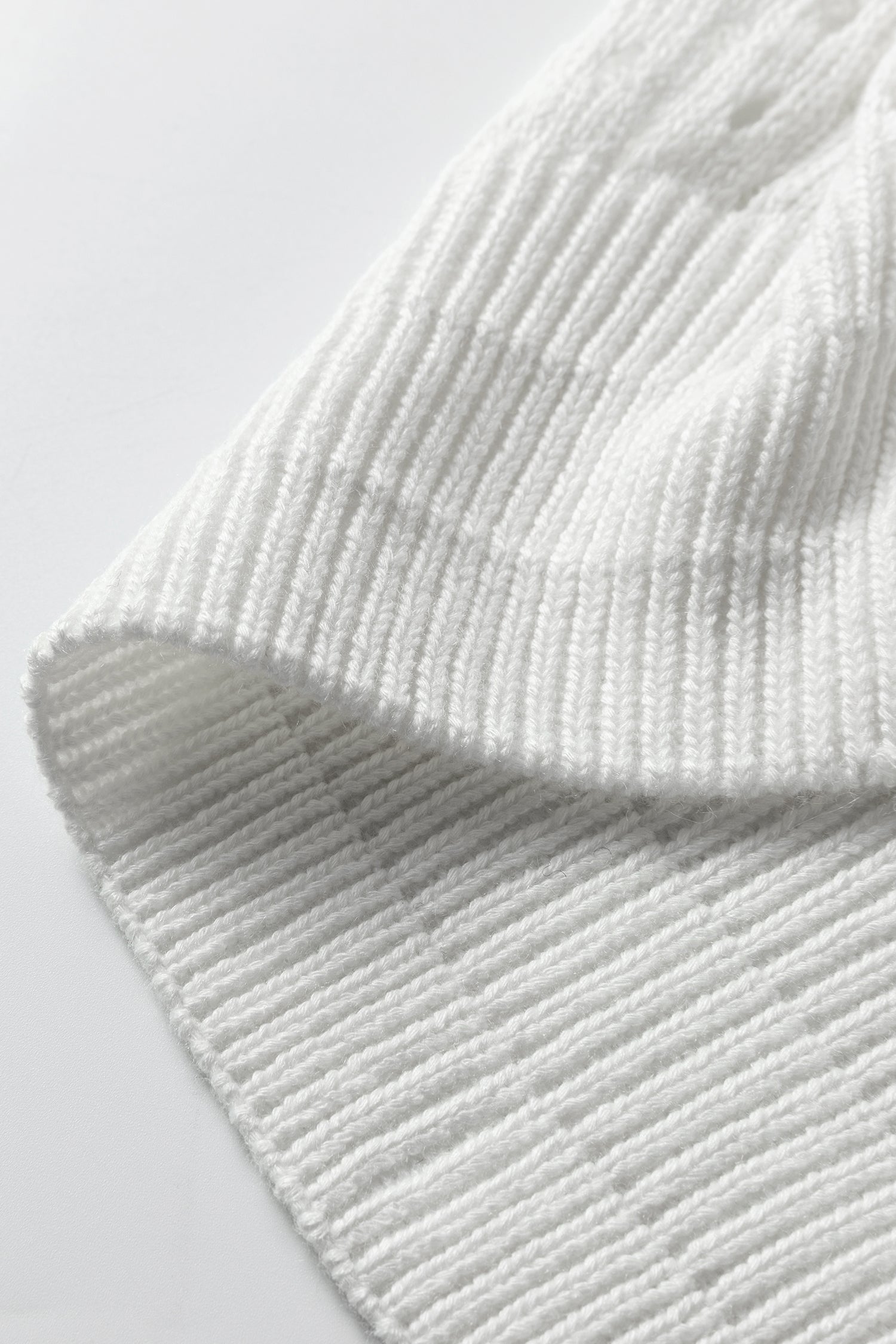 White Hollow Out Knit Round Neck Dolman Sweater-TOPS / DRESSES-[Adult]-[Female]-2022 Online Blue Zone Planet