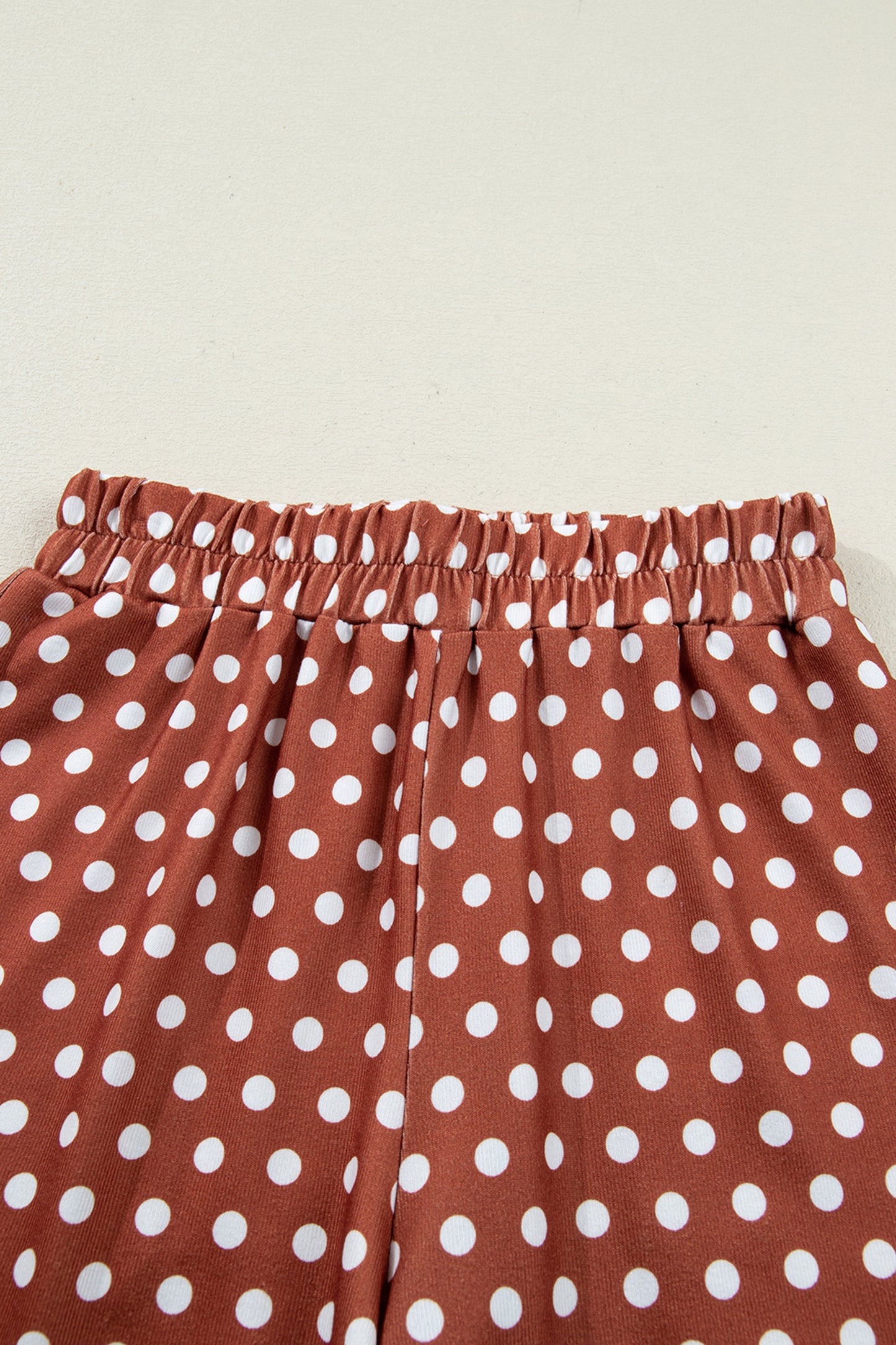 Brown Polka Dot Print Short Set-Two Piece Sets/Short Sets-[Adult]-[Female]-2022 Online Blue Zone Planet