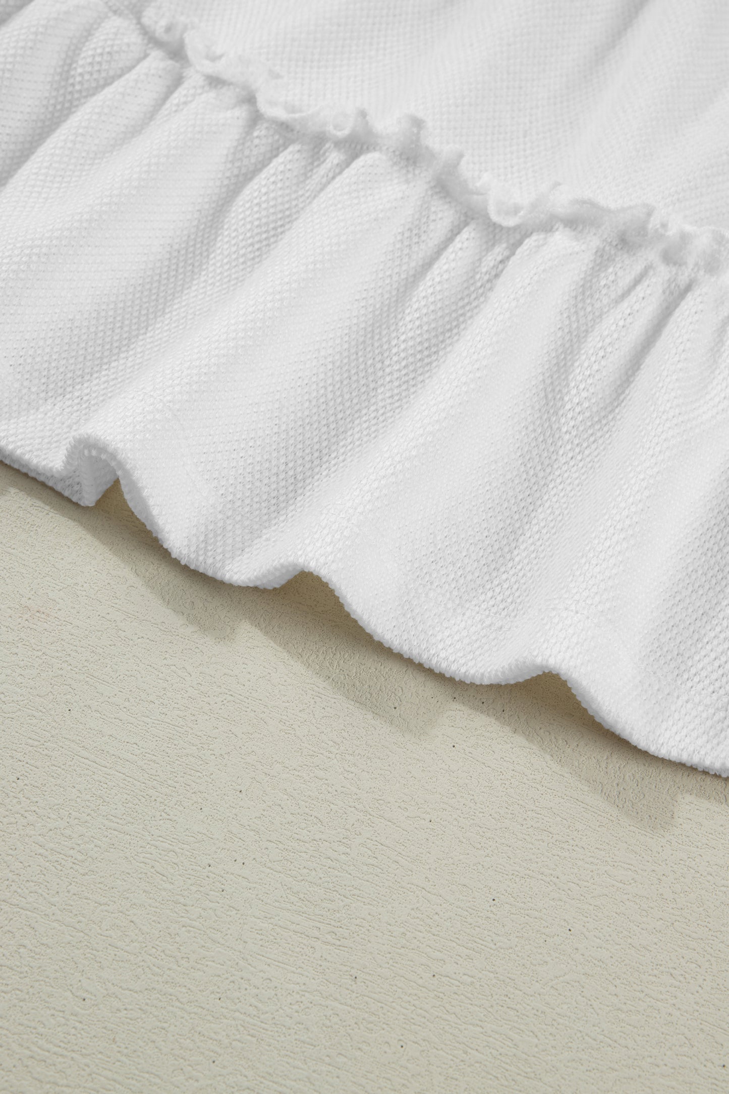 White Tiered Frill Trim A-line Tank Top-Tops/Tank Tops-[Adult]-[Female]-2022 Online Blue Zone Planet