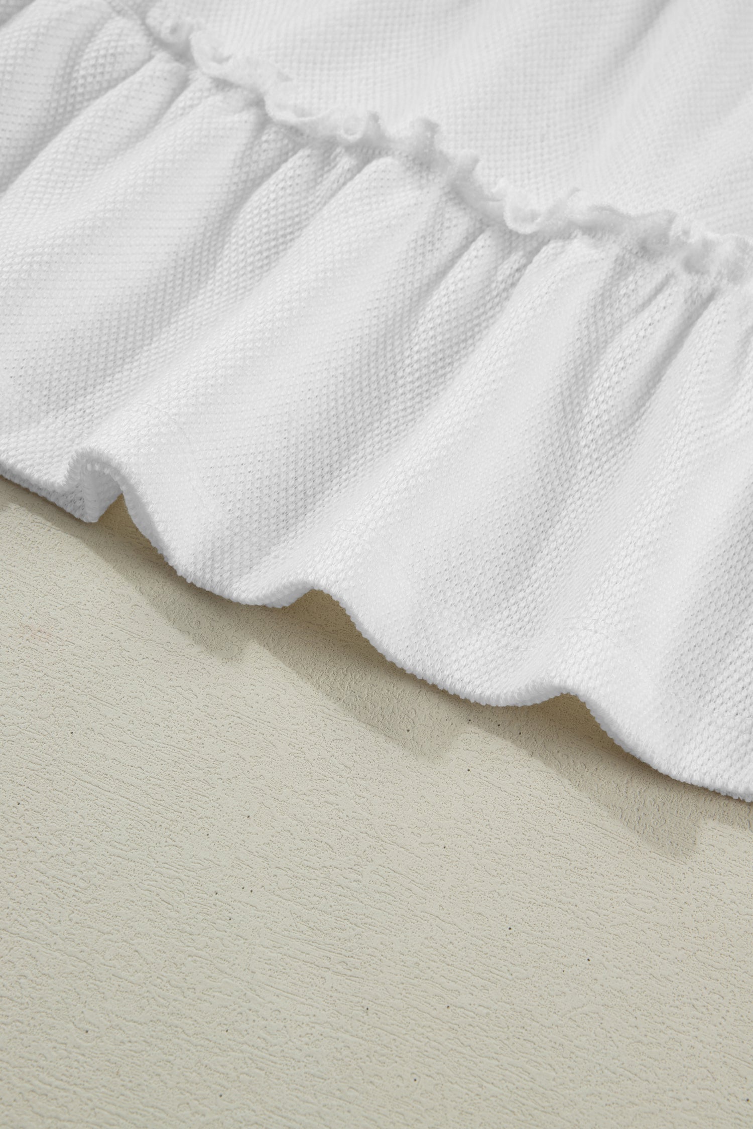 White Tiered Frill Trim A-line Tank Top-Tops/Tank Tops-[Adult]-[Female]-2022 Online Blue Zone Planet