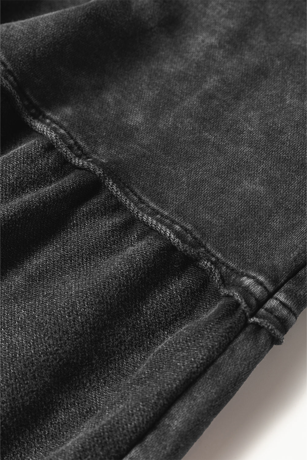 Black Mineral Wash Tiered Wide Leg Patchwork Drawstring Pants-Bottoms/Pants & Culotte-[Adult]-[Female]-2022 Online Blue Zone Planet