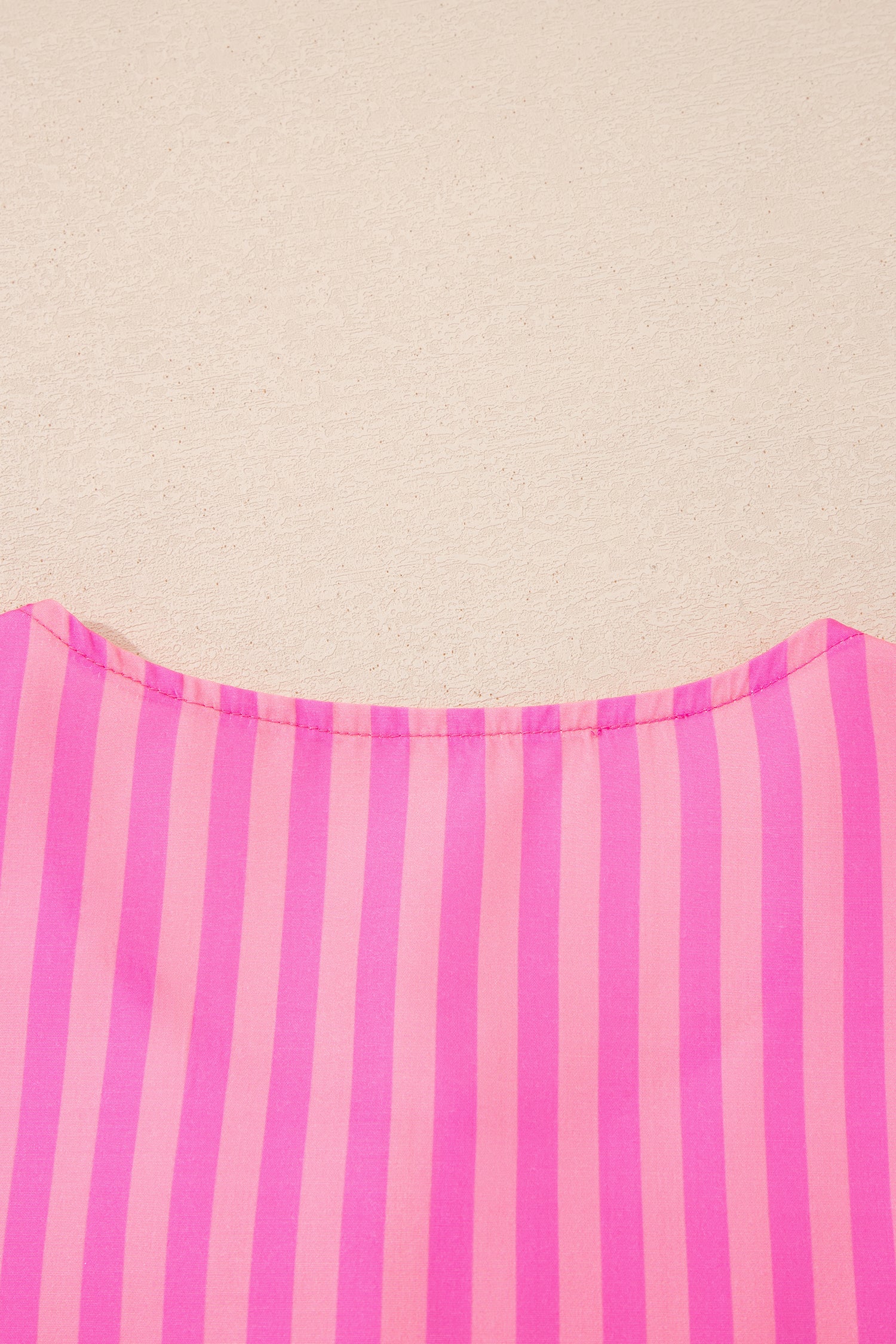 Rose Striped Print Bow Detail Short Puff Sleeve Mini Dress-TOPS / DRESSES-[Adult]-[Female]-2022 Online Blue Zone Planet