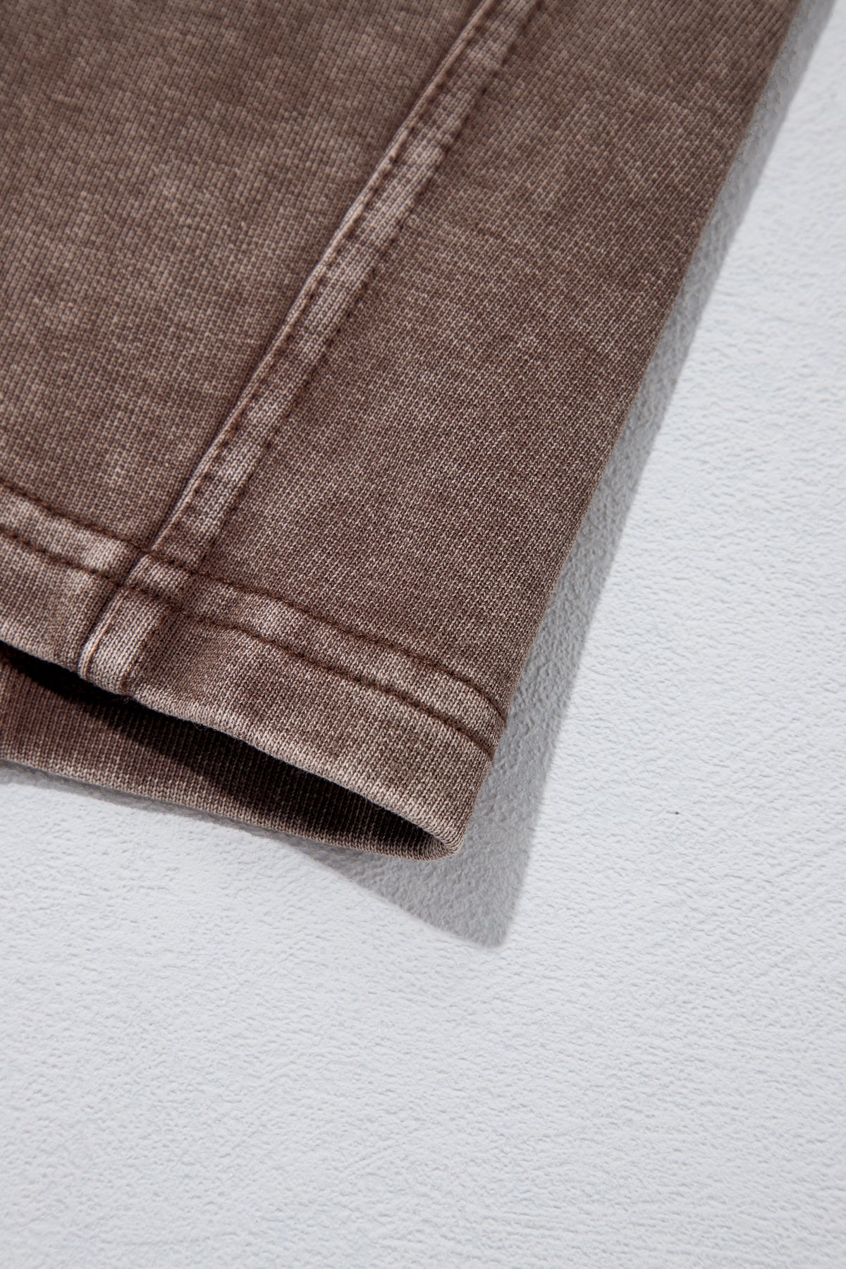 Coffee Mineral Wash Seam Detail Elastic Waist Barrel Pants-Bottoms/Pants & Culotte-[Adult]-[Female]-2022 Online Blue Zone Planet
