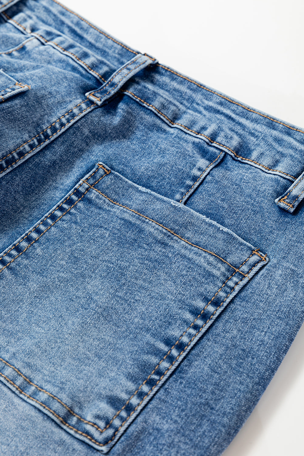 Dusk Blue High Waist Straight Leg Ankle Jeans-Bottoms/Jeans-[Adult]-[Female]-2022 Online Blue Zone Planet