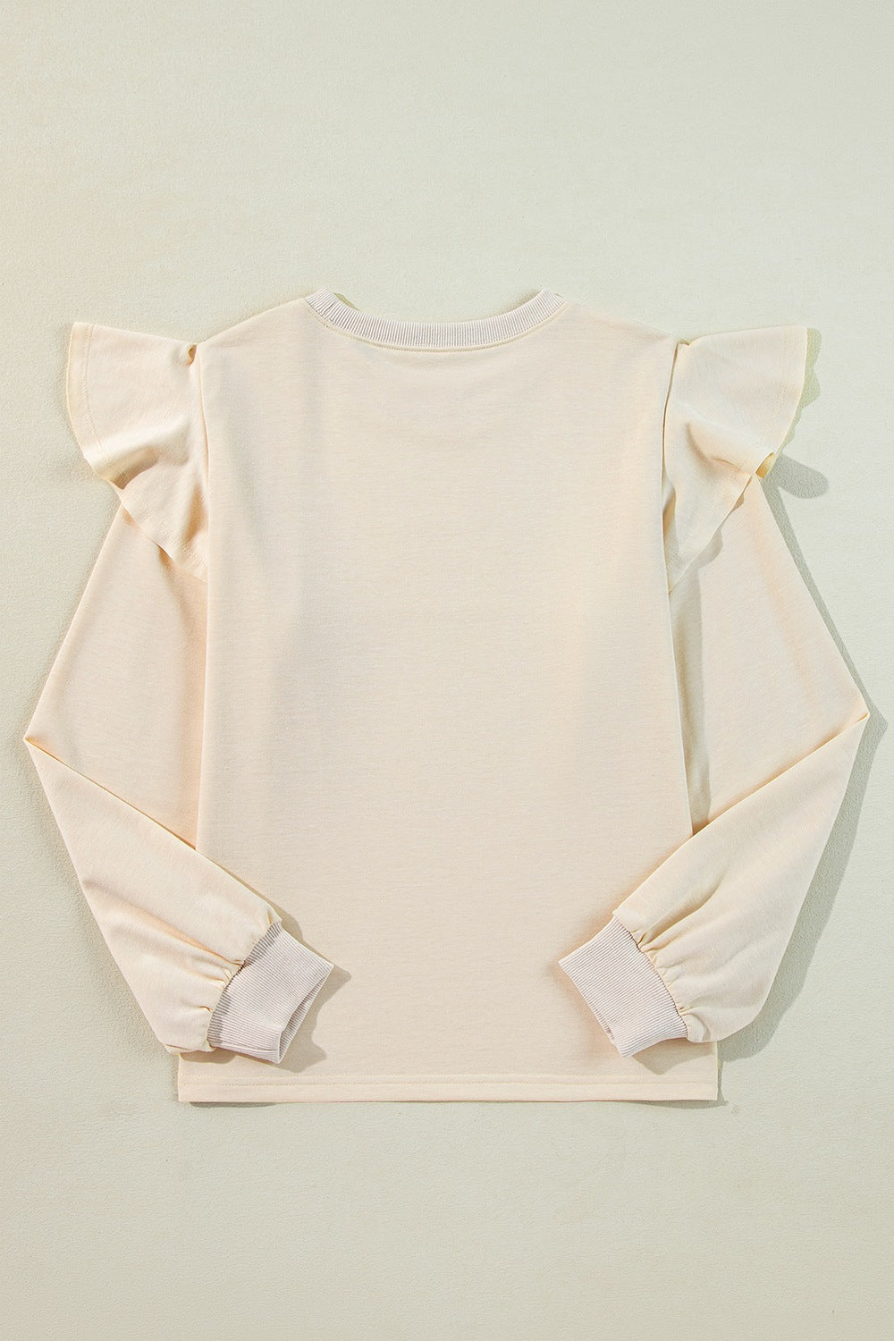 Ruffled Round Neck Long Sleeve Blouse-TOPS / DRESSES-[Adult]-[Female]-2022 Online Blue Zone Planet