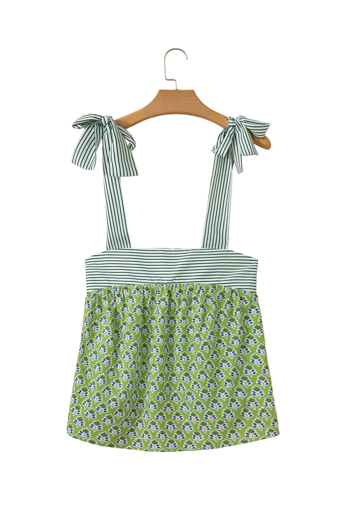 Pink Fashion Printed Knot Straps Babydoll Tank Top-Tops/Tank Tops-[Adult]-[Female]-2022 Online Blue Zone Planet