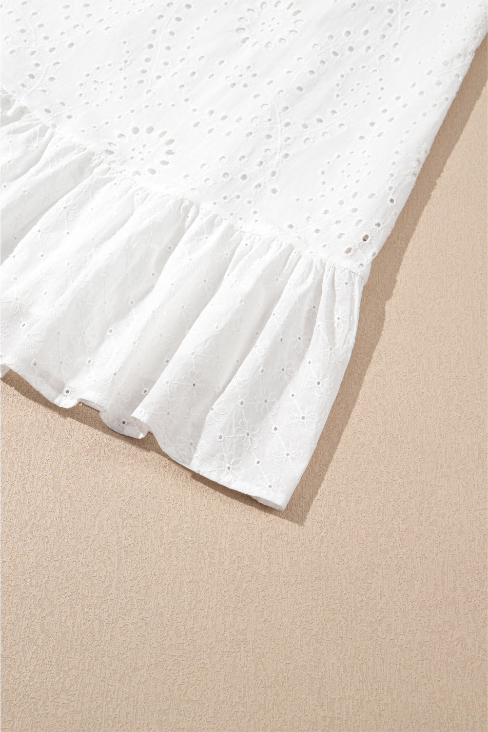 White Floral Eyelet Embroidered Sleeveless Shift Dress-Short Dresses-[Adult]-[Female]-2022 Online Blue Zone Planet