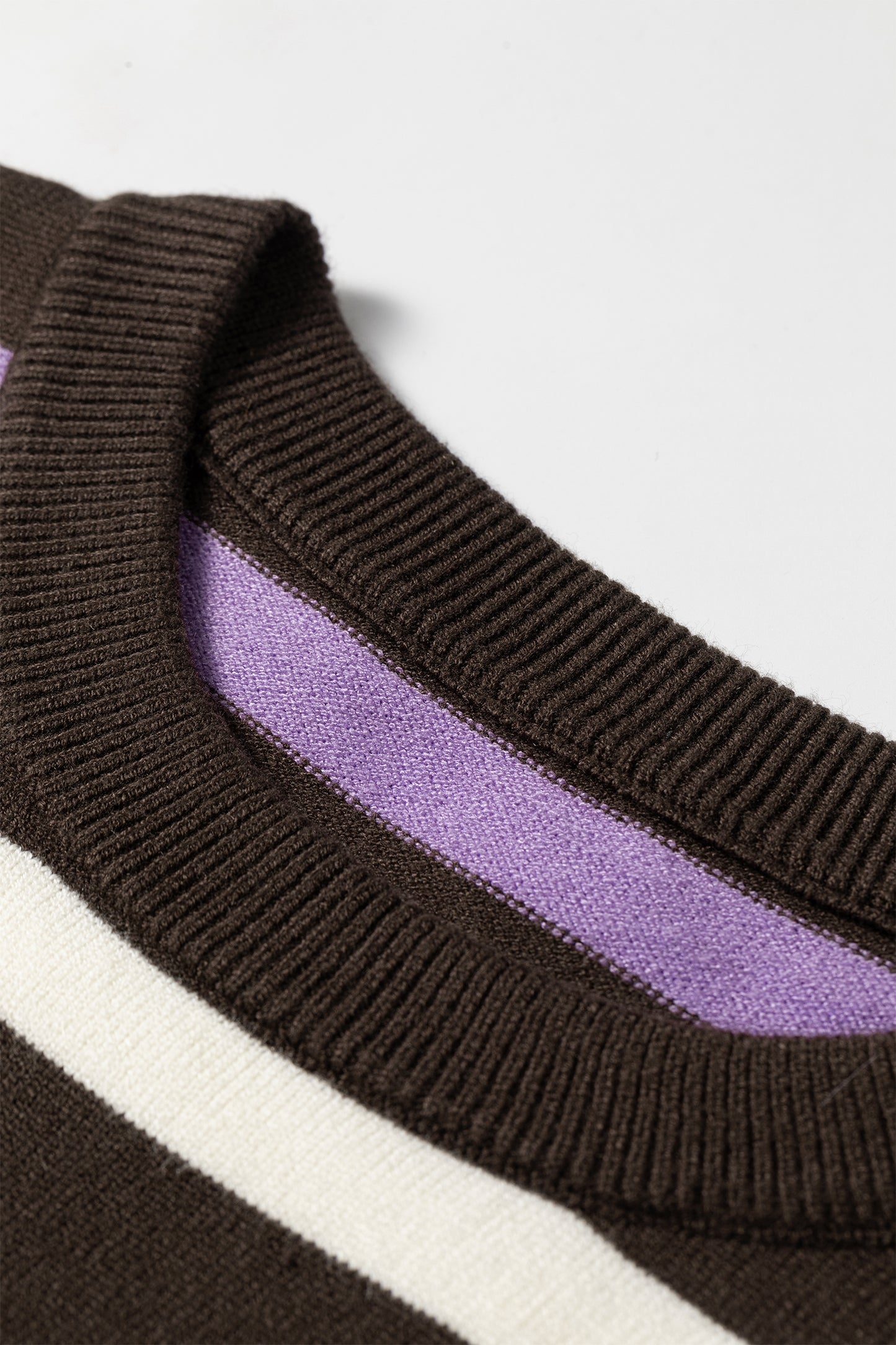 Brown Stripe Embroidered Detail Drop Shoulder Pullover Sweater-Sweaters & Cardigans/Sweaters-[Adult]-[Female]-2022 Online Blue Zone Planet