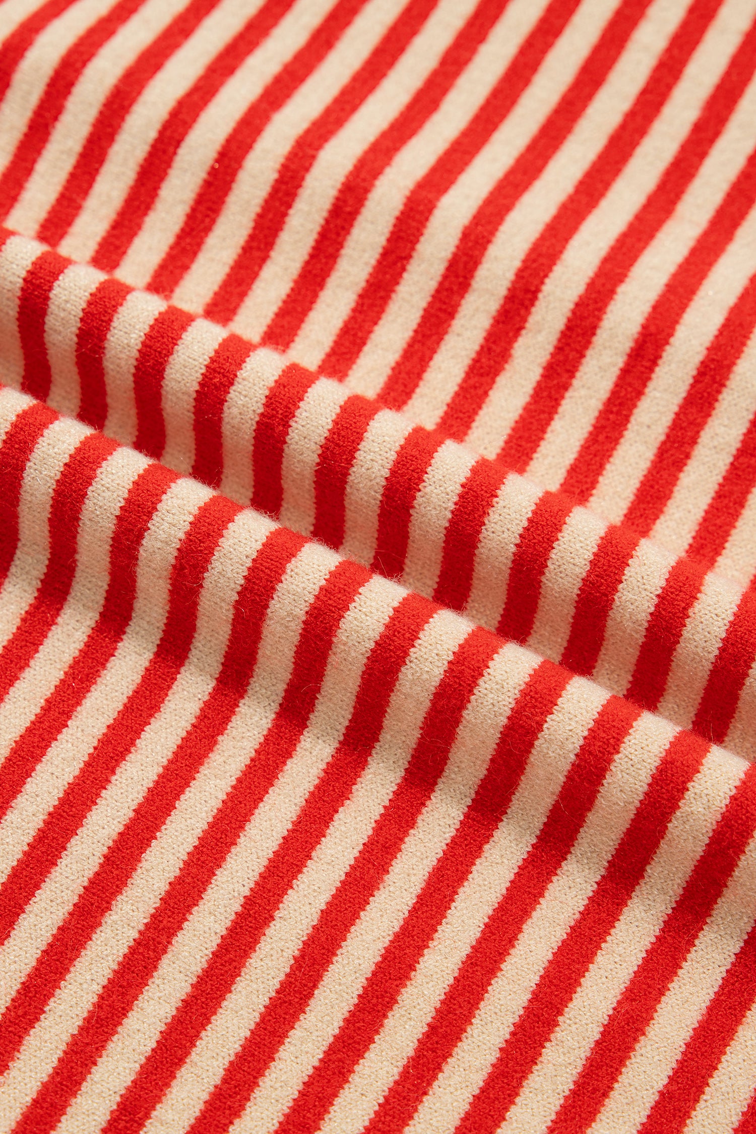 Red Stripe Striped Button Collar Long Sleeve Knit Cardigan-Sweaters & Cardigans/Cardigans-[Adult]-[Female]-2022 Online Blue Zone Planet