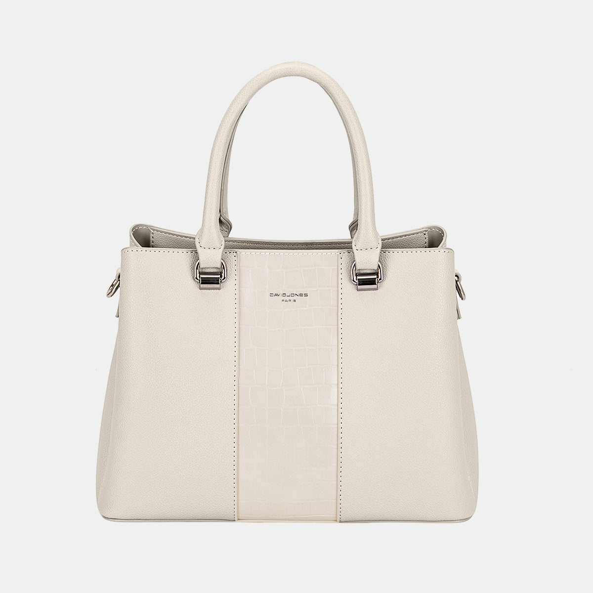 David Jones PU Leather Handbag-HANDBAGS-[Adult]-[Female]-Creamy White-One Size-2022 Online Blue Zone Planet