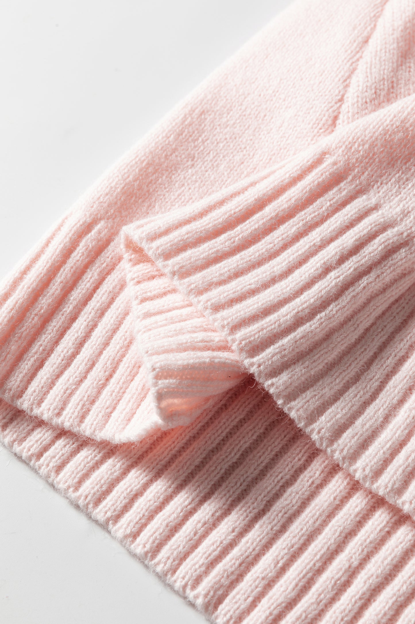 Delicacy Ribbed Deep V Neckline Front Pocketed Loose Tunic Sweater Vest