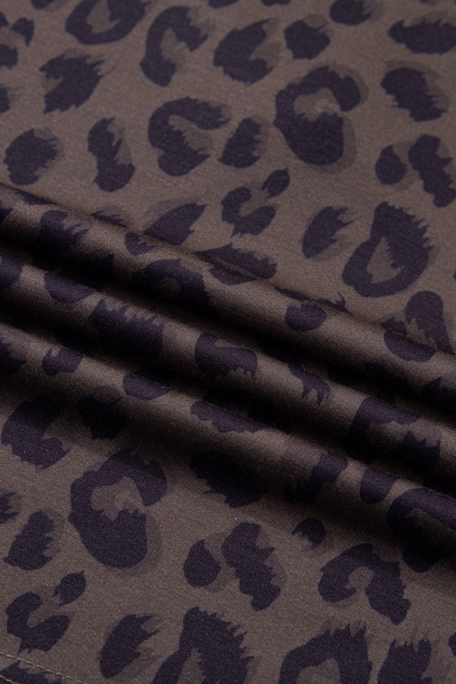 Brown V Neck Collar Leopard Printed 2pcs Short Set-Two Piece Sets/Short Sets-[Adult]-[Female]-2022 Online Blue Zone Planet