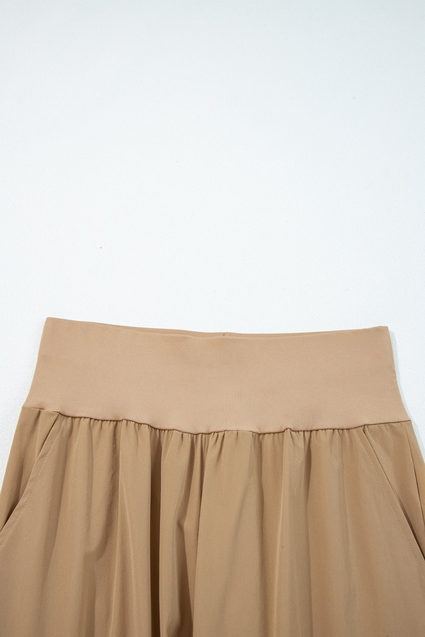 Camel Elastic High Waist Pocketed Cargo Jogger Pants-Bottoms/Pants & Culotte-[Adult]-[Female]-2022 Online Blue Zone Planet