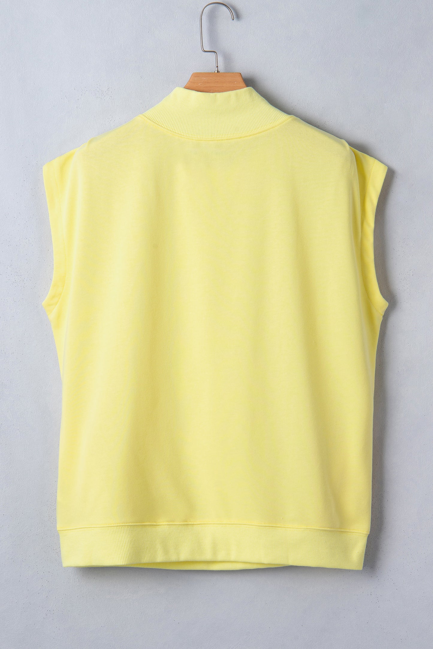 Black Solid Color High Neck Cap Sleeve Loose Top-Tops/Tops & Tees-[Adult]-[Female]-2022 Online Blue Zone Planet