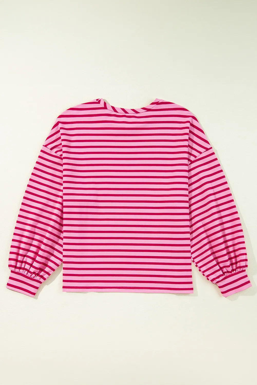 Striped Round Neck Long Sleeve Sweatshirt-TOPS / DRESSES-[Adult]-[Female]-2022 Online Blue Zone Planet