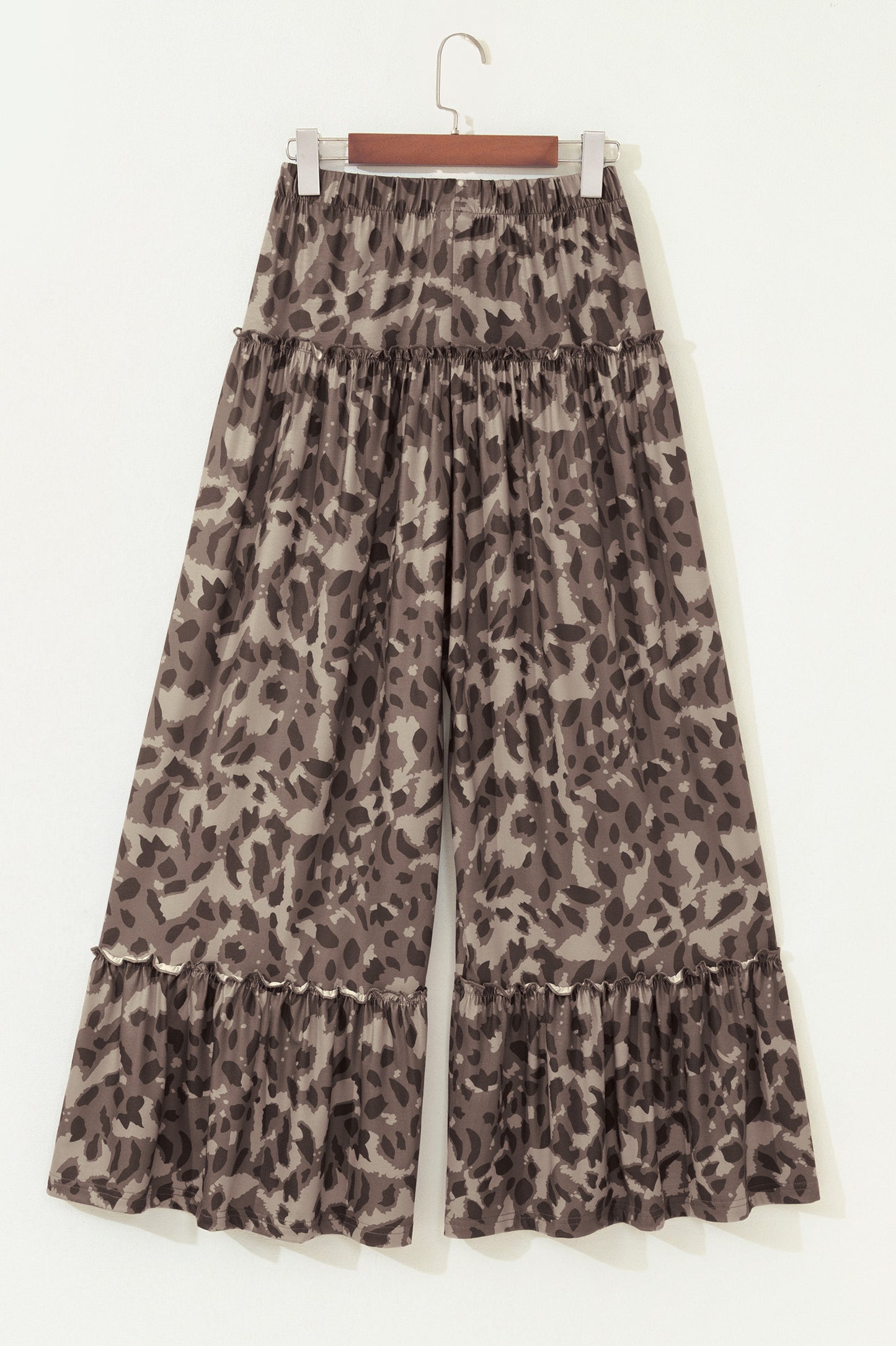 Multicolour Camo Print Wide Leg Casual Pants-Bottoms/Pants & Culotte-[Adult]-[Female]-2022 Online Blue Zone Planet