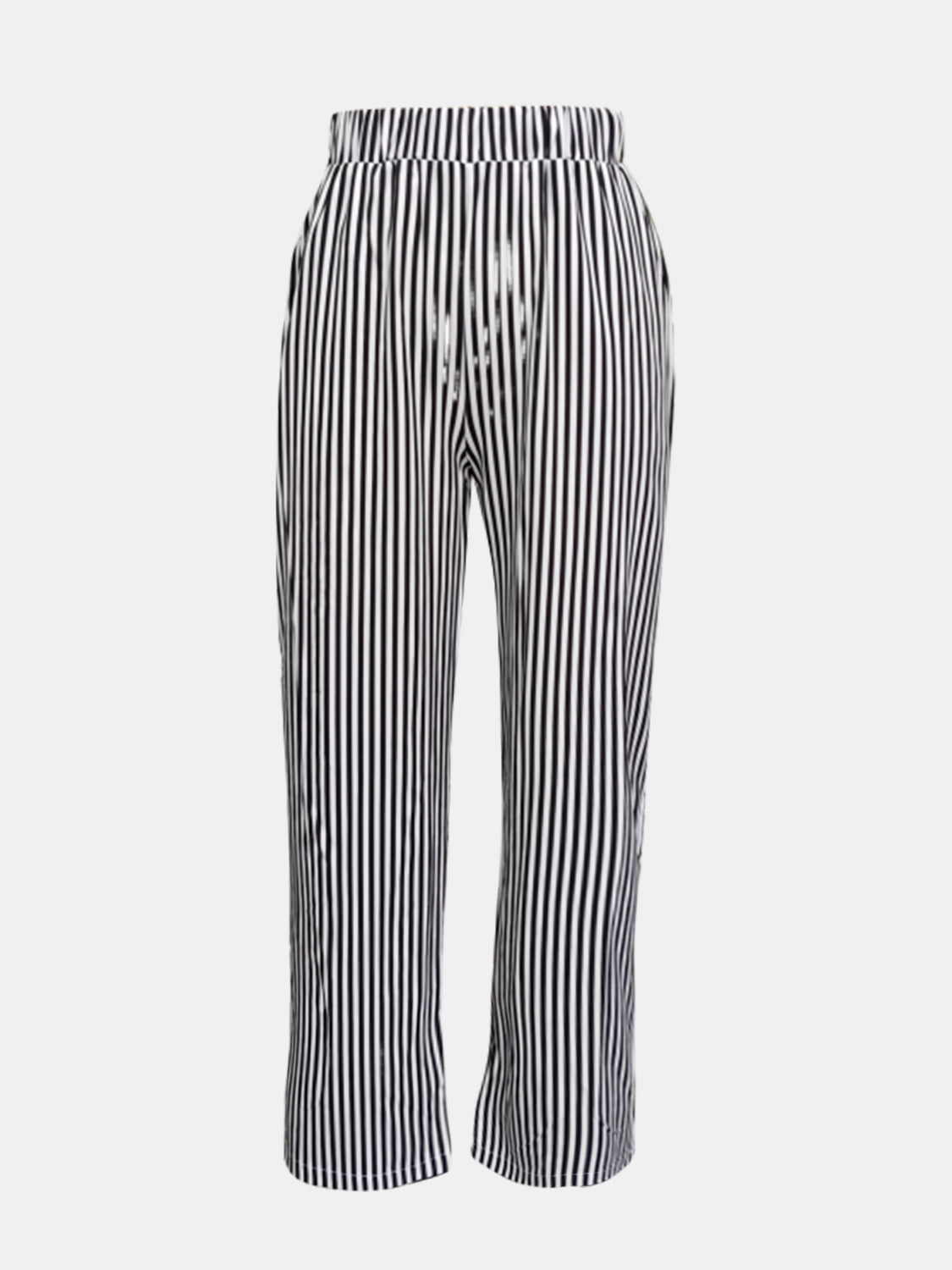 Blue Zone Planet | Striped Pants with Pockets-BOTTOMS SIZES SMALL MEDIUM LARGE-[Adult]-[Female]-2022 Online Blue Zone Planet