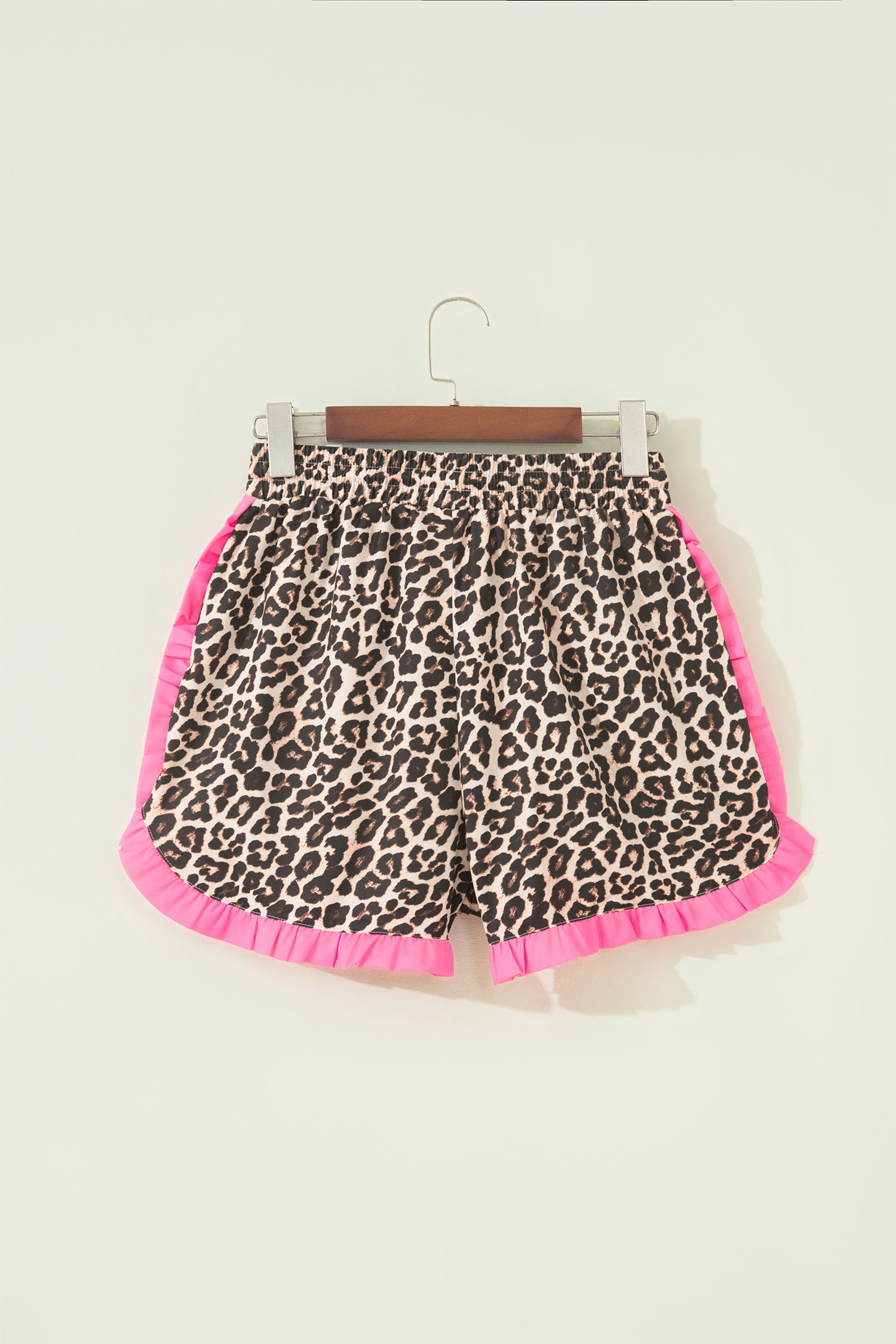 White Polka Dot Contrast Ruffle Trim Shorts-Bottoms/Casual Shorts-[Adult]-[Female]-2022 Online Blue Zone Planet