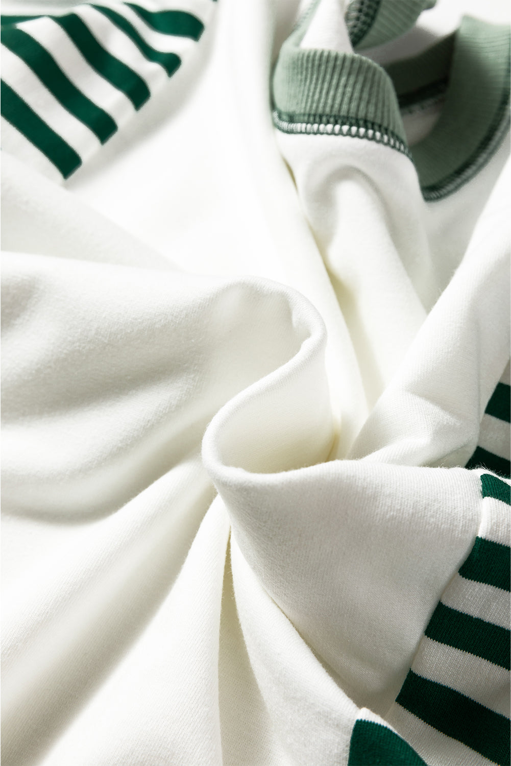 Green Stripe Colorblock Patchwork Contrast Stitching Oversize Sweatshirt-Tops/Sweatshirts & Hoodies-[Adult]-[Female]-2022 Online Blue Zone Planet